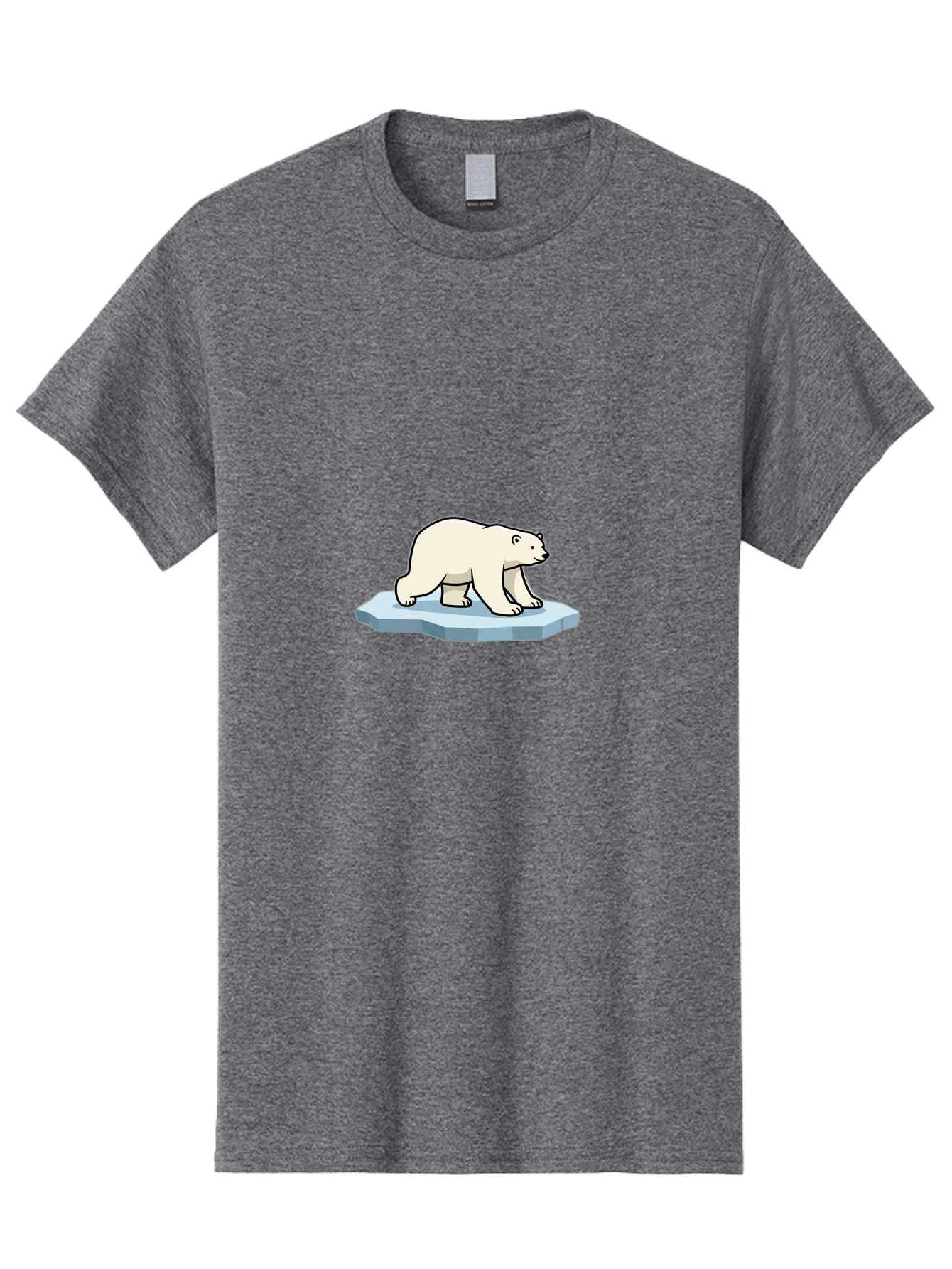 Polar-Bear-On-Iceberg-1 Men'S Graphic Tee, 100% Cotton, Comfortable Casual Summer Wear, Machine Washable, Polar Bear On Ice, Arctic Wildlife, Cartoon Polar Bear, Ice Floe, Cold Climate, Winter Scene, Wild Animal, Polar Bear Walking Bae664