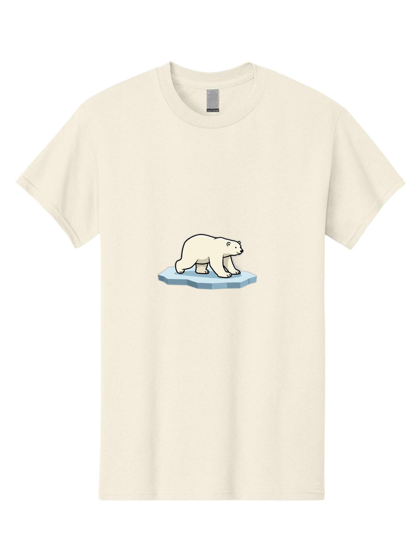Polar-Bear-On-Iceberg-1 Men'S Graphic Tee, 100% Cotton, Comfortable Casual Summer Wear, Machine Washable, Polar Bear On Ice, Arctic Wildlife, Cartoon Polar Bear, Ice Floe, Cold Climate, Winter Scene, Wild Animal, Polar Bear Walking Bae664