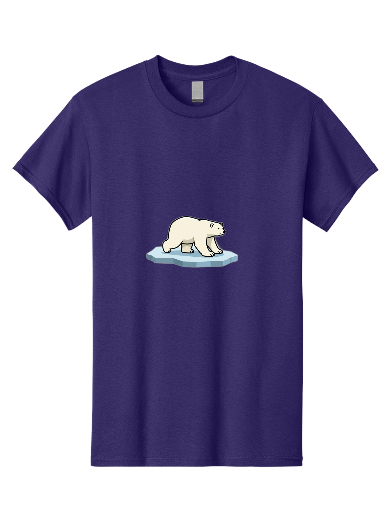 Polar-Bear-On-Iceberg-1 Men'S Graphic Tee, 100% Cotton, Comfortable Casual Summer Wear, Machine Washable, Polar Bear On Ice, Arctic Wildlife, Cartoon Polar Bear, Ice Floe, Cold Climate, Winter Scene, Wild Animal, Polar Bear Walking Bae664