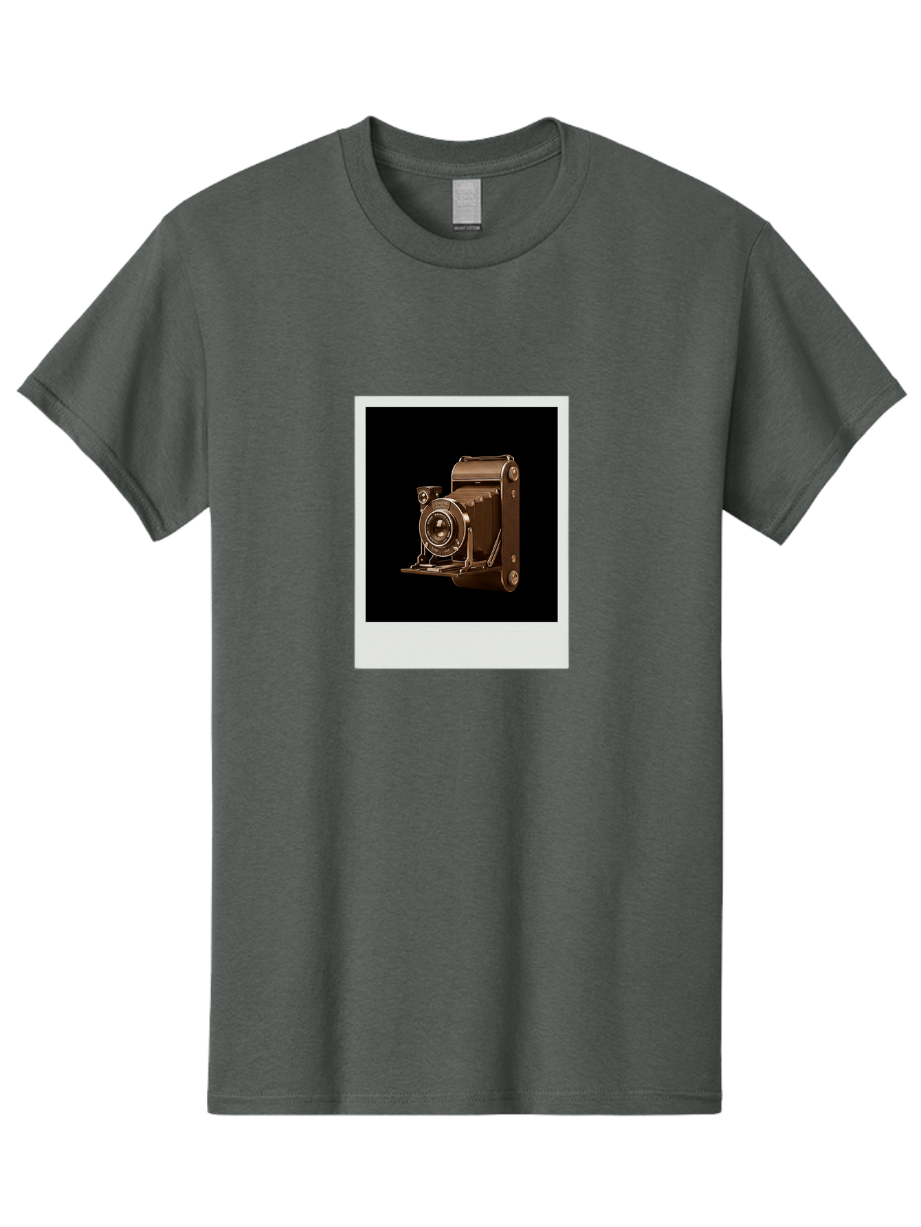 Polaroid-Camera-1 Men'S Graphic Tee, 100% Cotton, Comfortable Casual Summer Wear, Machine Washable, Vintage Camera, Old Photography Equipment, Retro Style, Antique Camera, Nostalgic Feel, Classic Design, Photography History, Instant Camera, Bae680