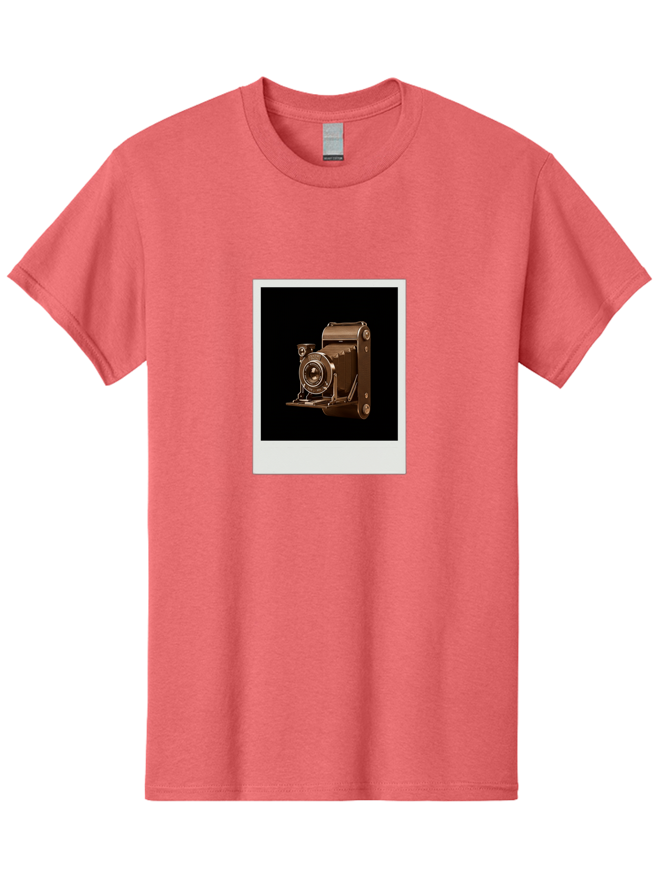 Polaroid-Camera-1 Men'S Graphic Tee, 100% Cotton, Comfortable Casual Summer Wear, Machine Washable, Vintage Camera, Old Photography Equipment, Retro Style, Antique Camera, Nostalgic Feel, Classic Design, Photography History, Instant Camera, Bae680