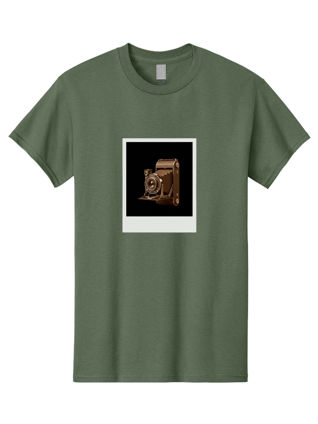 Polaroid-Camera-1 Men'S Graphic Tee, 100% Cotton, Comfortable Casual Summer Wear, Machine Washable, Vintage Camera, Old Photography Equipment, Retro Style, Antique Camera, Nostalgic Feel, Classic Design, Photography History, Instant Camera, Bae680