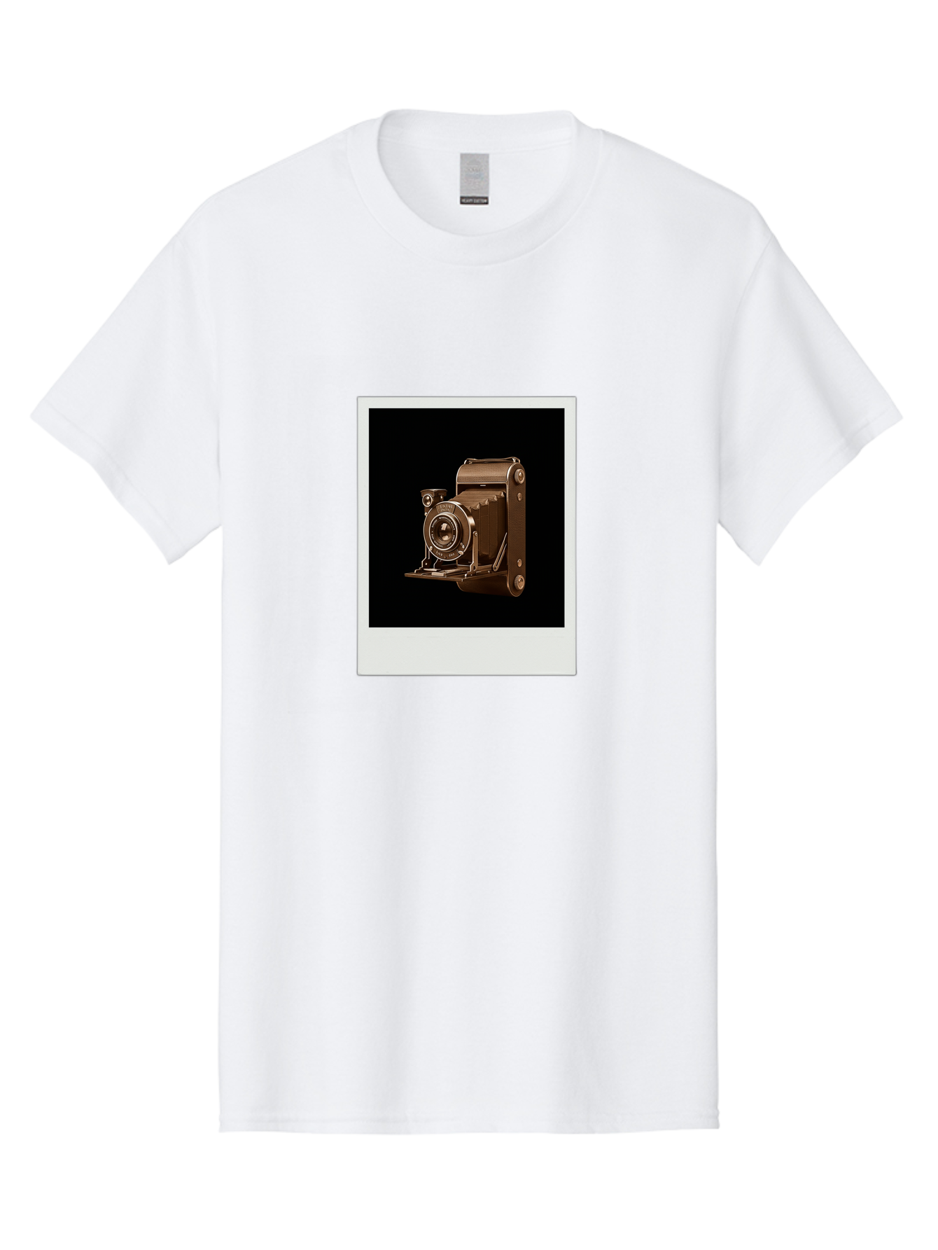 Polaroid-Camera-1 Men'S Graphic Tee, 100% Cotton, Comfortable Casual Summer Wear, Machine Washable, Vintage Camera, Old Photography Equipment, Retro Style, Antique Camera, Nostalgic Feel, Classic Design, Photography History, Instant Camera, Bae680
