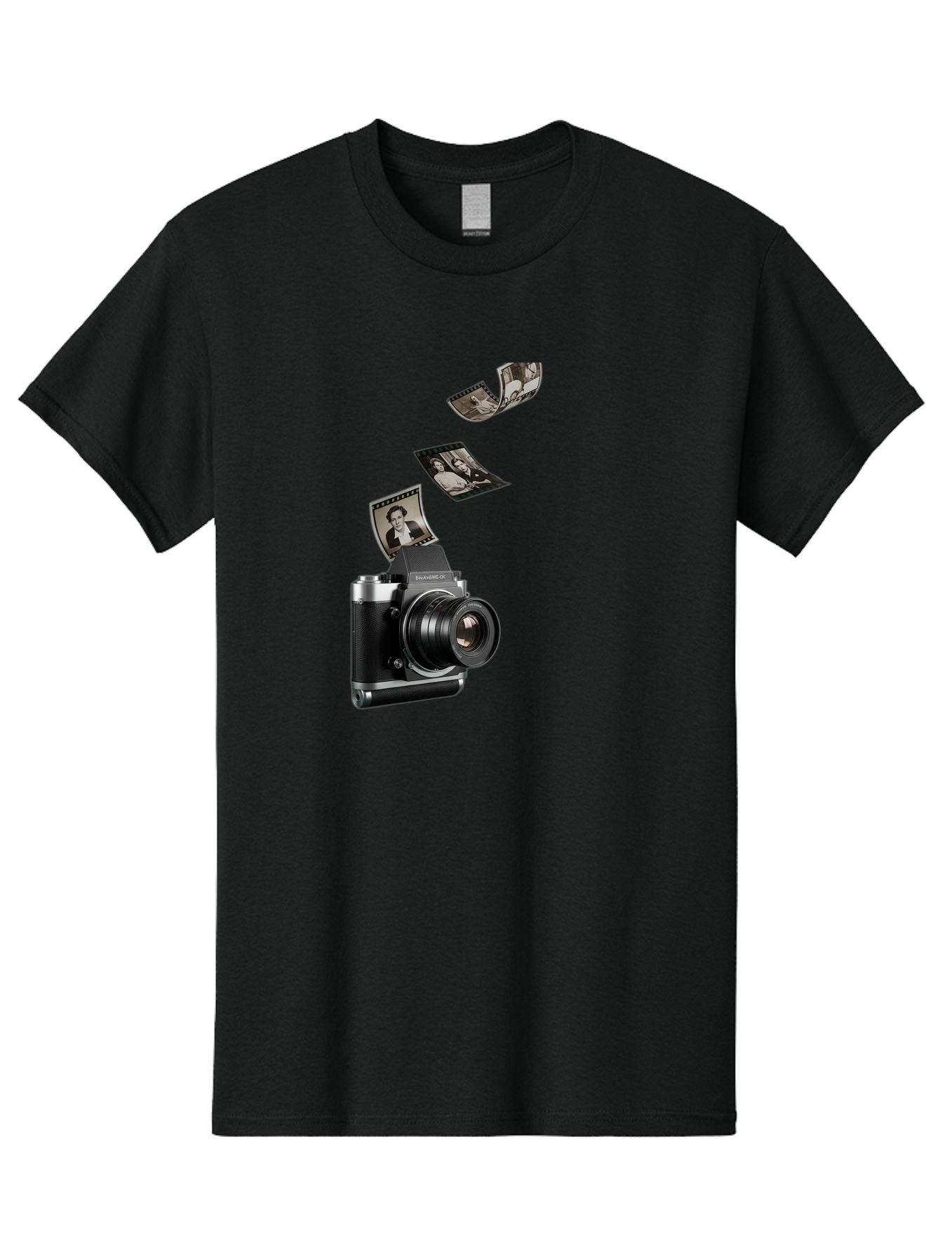 Polaroid-Camera-10 Men'S Graphic Tee, 100% Cotton, Comfortable Casual Summer Wear, Machine Washable, Sharedigital Camera, Black And Silver Camera, Polaroid Photographs, Black And White Portraits, Instant Photography, Camera Technology, Bae681