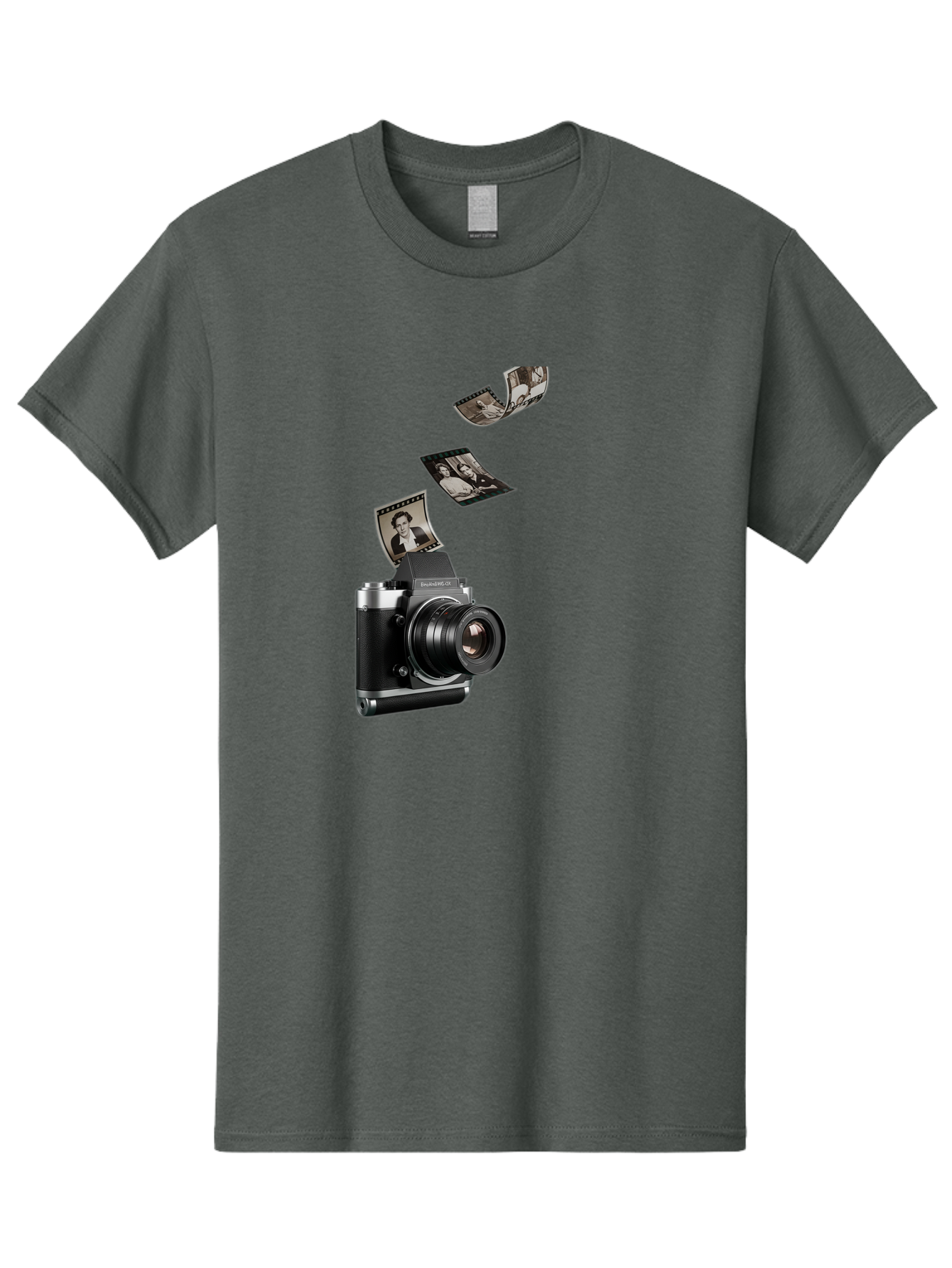 Polaroid-Camera-10 Men'S Graphic Tee, 100% Cotton, Comfortable Casual Summer Wear, Machine Washable, Sharedigital Camera, Black And Silver Camera, Polaroid Photographs, Black And White Portraits, Instant Photography, Camera Technology, Bae681