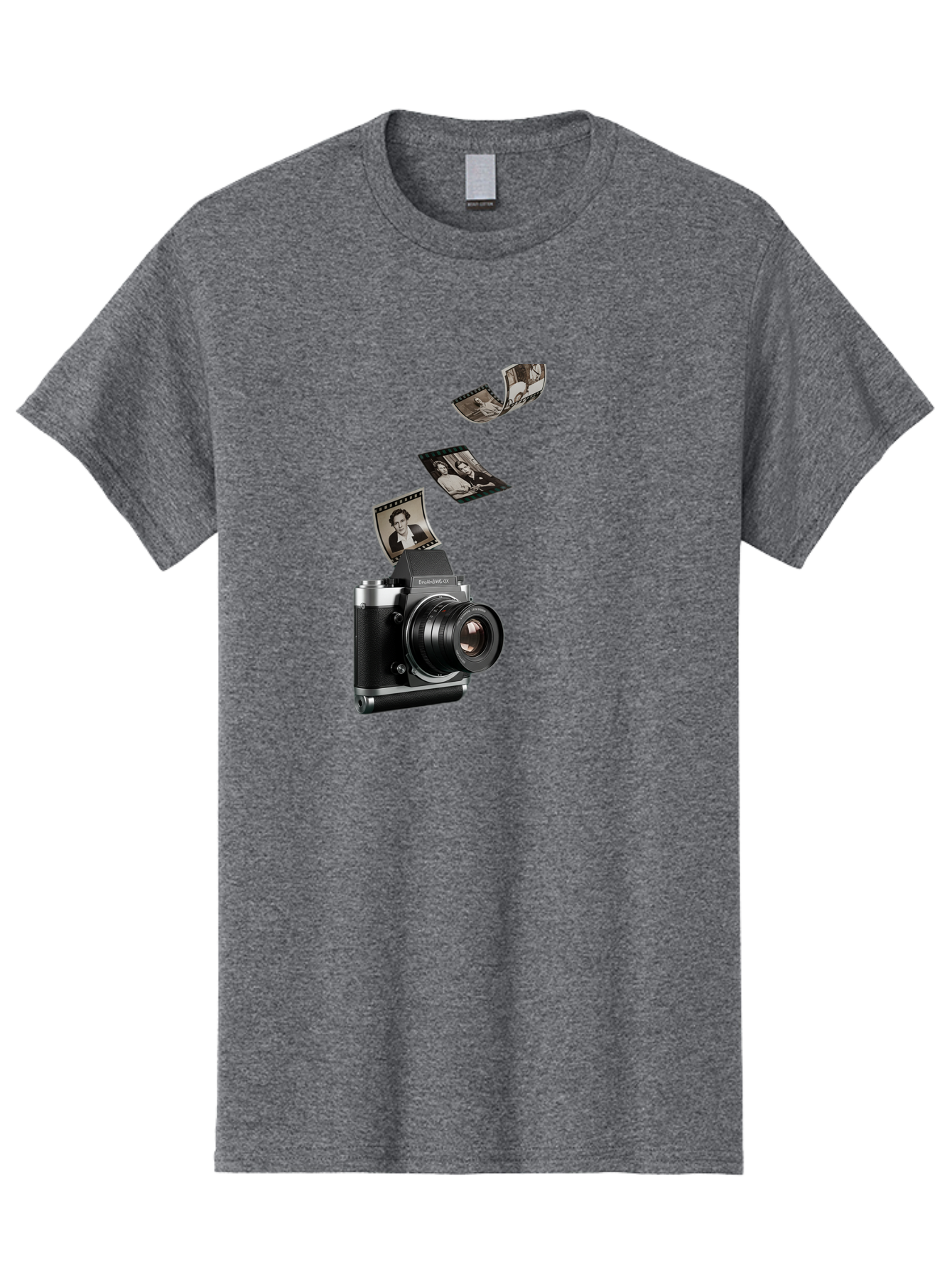 Polaroid-Camera-10 Men'S Graphic Tee, 100% Cotton, Comfortable Casual Summer Wear, Machine Washable, Sharedigital Camera, Black And Silver Camera, Polaroid Photographs, Black And White Portraits, Instant Photography, Camera Technology, Bae681