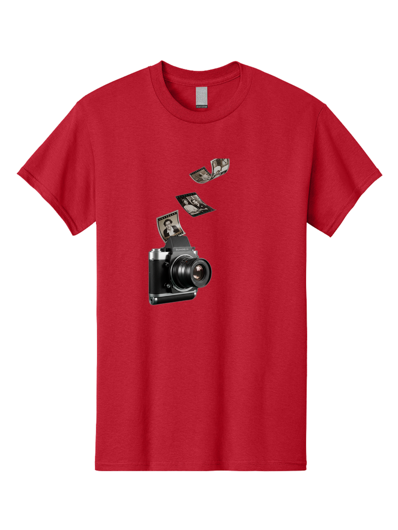 Polaroid-Camera-10 Men'S Graphic Tee, 100% Cotton, Comfortable Casual Summer Wear, Machine Washable, Sharedigital Camera, Black And Silver Camera, Polaroid Photographs, Black And White Portraits, Instant Photography, Camera Technology, Bae681