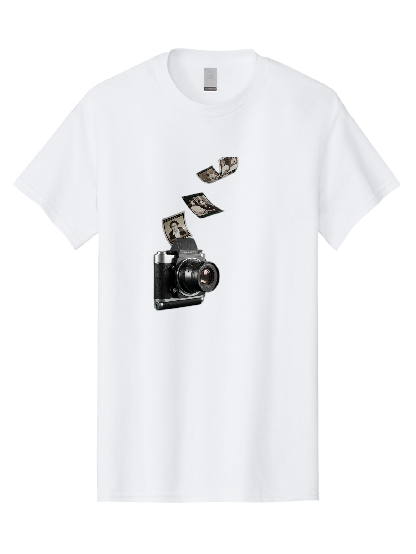 Polaroid-Camera-10 Men'S Graphic Tee, 100% Cotton, Comfortable Casual Summer Wear, Machine Washable, Sharedigital Camera, Black And Silver Camera, Polaroid Photographs, Black And White Portraits, Instant Photography, Camera Technology, Bae681