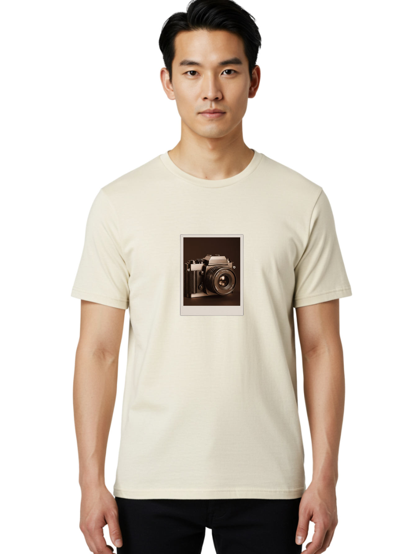 Polaroid-Camera-2 Men'S Graphic Tee, 100% Cotton, Comfortable Casual Summer Wear, Machine Washable, Vintage Camera, Polaroid Photo, Retro Style, Instant Camera, Classic Photography, Nostalgic, Film Camera, Photography Equipment Bae682