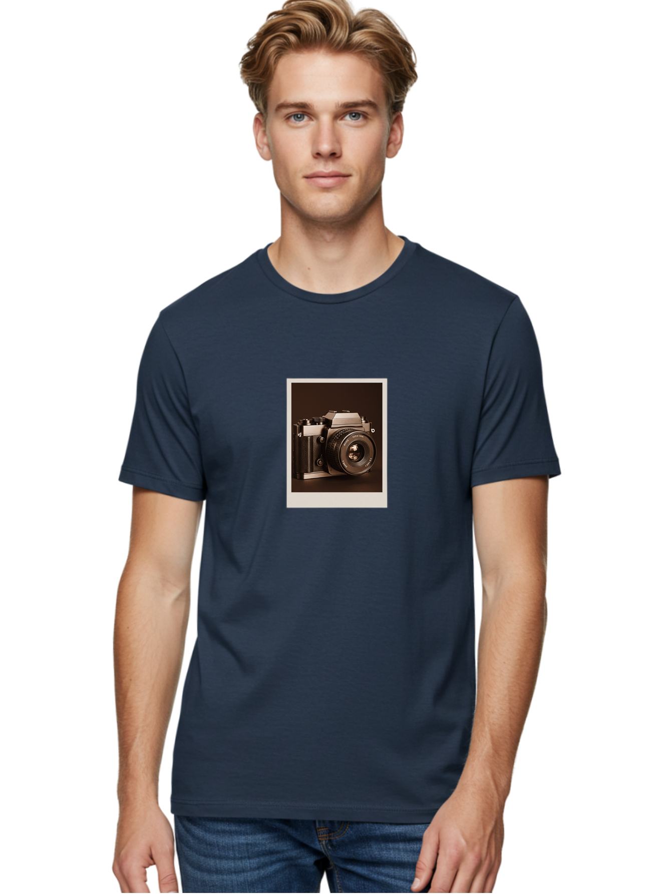 Polaroid-Camera-2 Men'S Graphic Tee, 100% Cotton, Comfortable Casual Summer Wear, Machine Washable, Vintage Camera, Polaroid Photo, Retro Style, Instant Camera, Classic Photography, Nostalgic, Film Camera, Photography Equipment Bae682