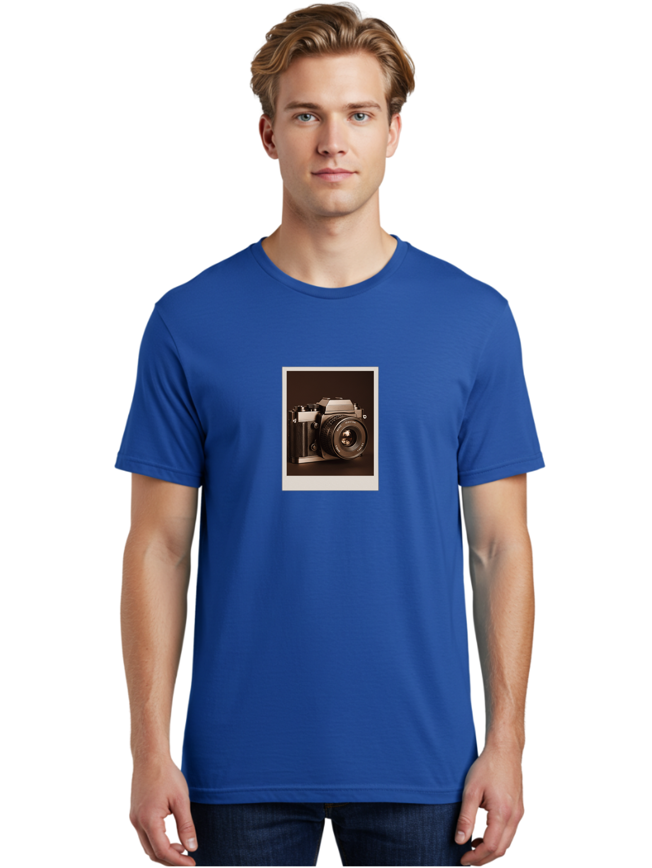 Polaroid-Camera-2 Men'S Graphic Tee, 100% Cotton, Comfortable Casual Summer Wear, Machine Washable, Vintage Camera, Polaroid Photo, Retro Style, Instant Camera, Classic Photography, Nostalgic, Film Camera, Photography Equipment Bae682