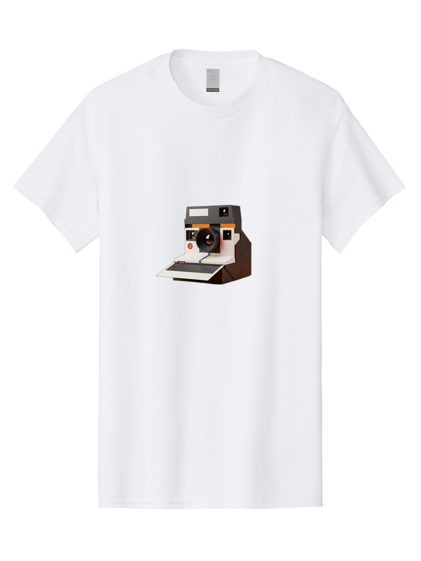 Polaroid-Camera-8 Men'S Graphic Tee, 100% Cotton, Comfortable Casual Summer Wear, Machine Washable, Vintage Camera, Instant Photography, Retro Technology, Analog Camera, Nostalgic Design, Photography Equipment, Classic Style Bae688