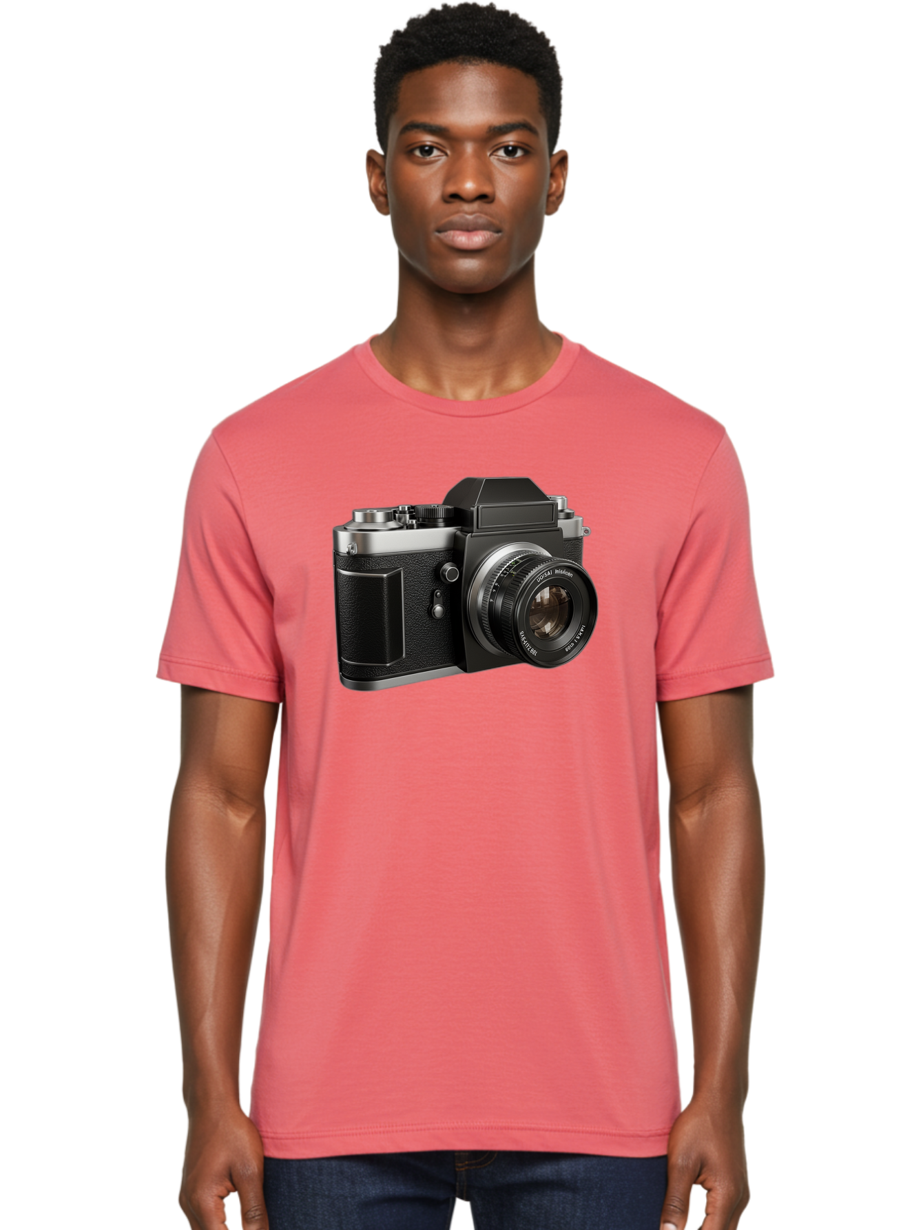 Praktica Men'S Graphic Tee, 100% Cotton, Comfortable Casual Summer Wear, Machine Washable, Vintage Camera, Photography Equipment, Classic Design, Black Camera Body, Lens Details, Optical Viewfinder, Shutter Release, Photography Gear, Bae692