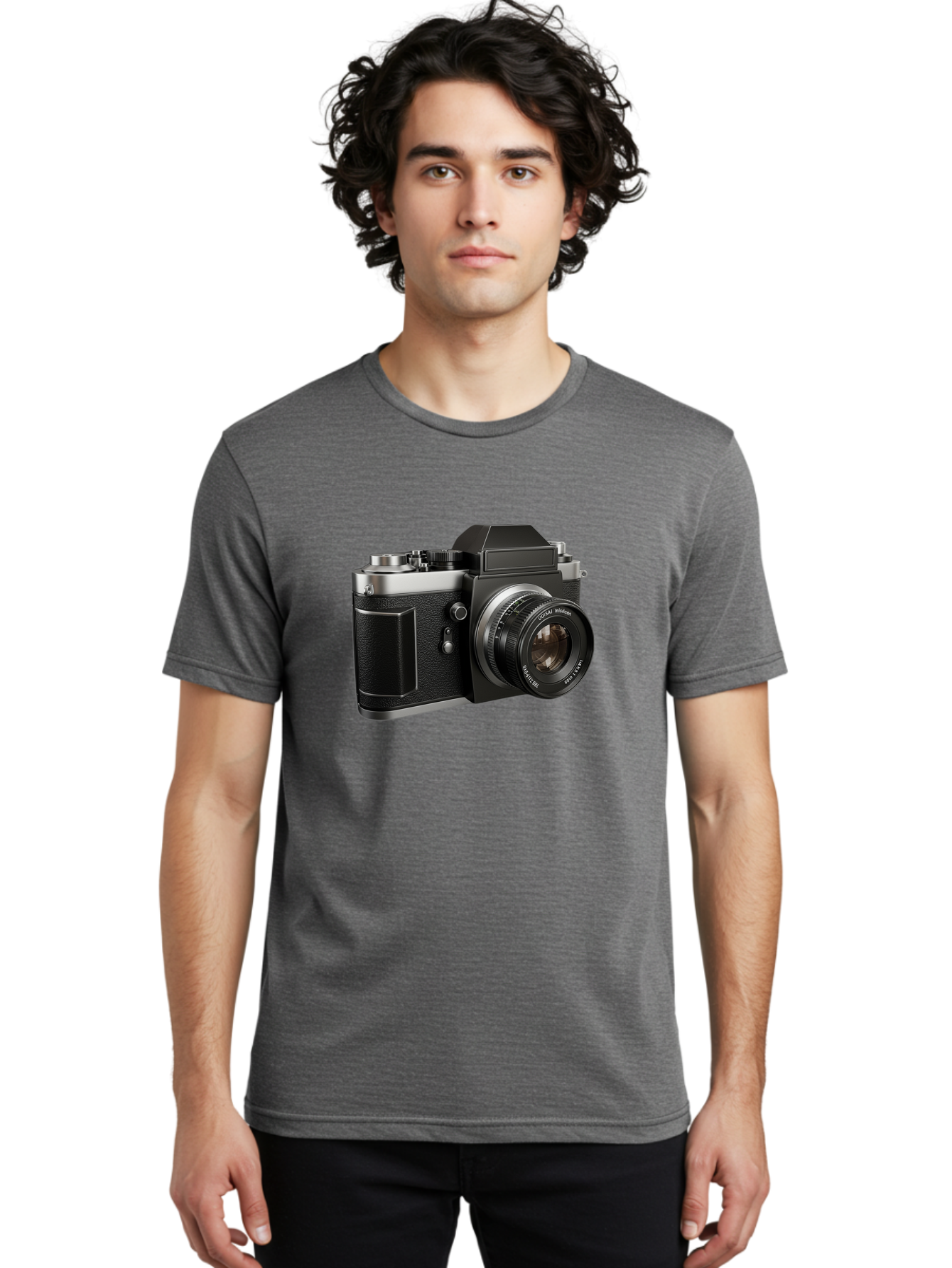 Praktica Men'S Graphic Tee, 100% Cotton, Comfortable Casual Summer Wear, Machine Washable, Vintage Camera, Photography Equipment, Classic Design, Black Camera Body, Lens Details, Optical Viewfinder, Shutter Release, Photography Gear, Bae692