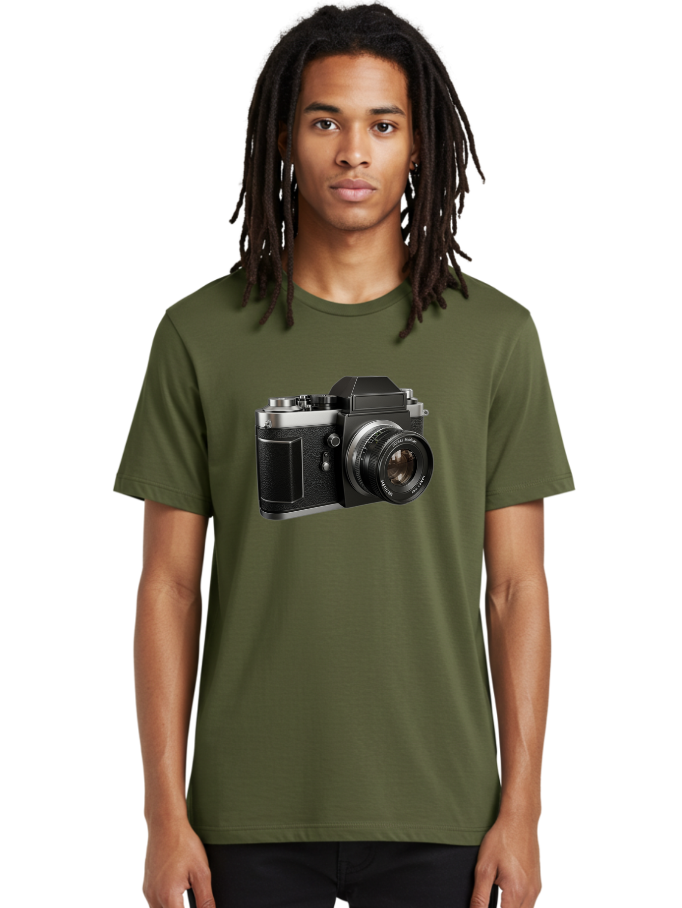 Praktica Men'S Graphic Tee, 100% Cotton, Comfortable Casual Summer Wear, Machine Washable, Vintage Camera, Photography Equipment, Classic Design, Black Camera Body, Lens Details, Optical Viewfinder, Shutter Release, Photography Gear, Bae692