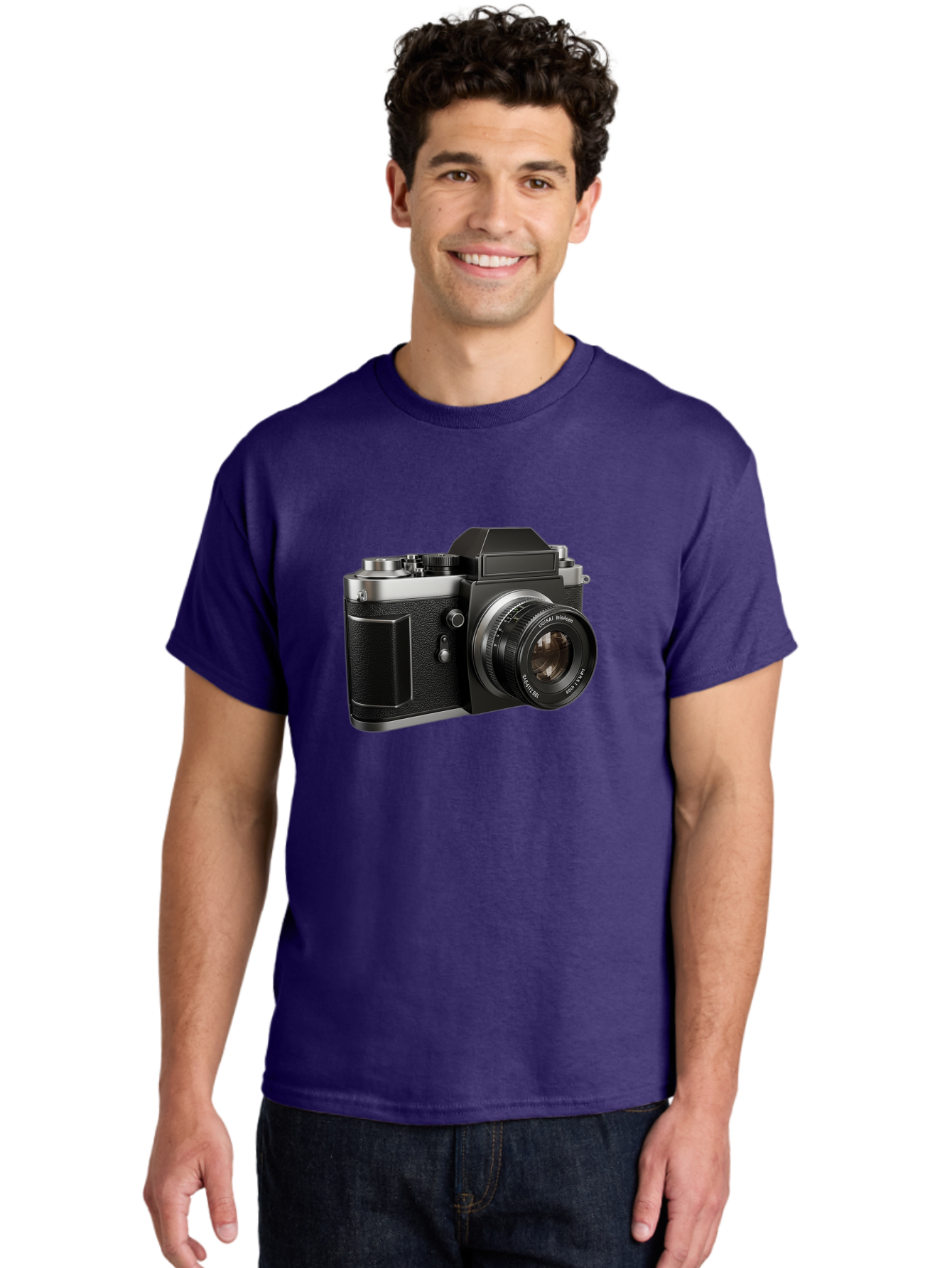 Praktica Men'S Graphic Tee, 100% Cotton, Comfortable Casual Summer Wear, Machine Washable, Vintage Camera, Photography Equipment, Classic Design, Black Camera Body, Lens Details, Optical Viewfinder, Shutter Release, Photography Gear, Bae692