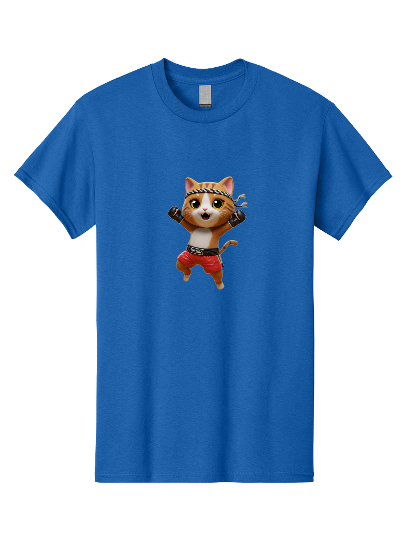 Puma-Cat Men'S Graphic Tee, 100% Cotton, Comfortable Casual Summer Wear, Machine Washable, Cartoon Cat In Boxing Attire, Pudim Belt, Boxing Gloves, Determined Expression, Funny Animal Character, Playful Design, Sports-Themed Illustration, Bae694