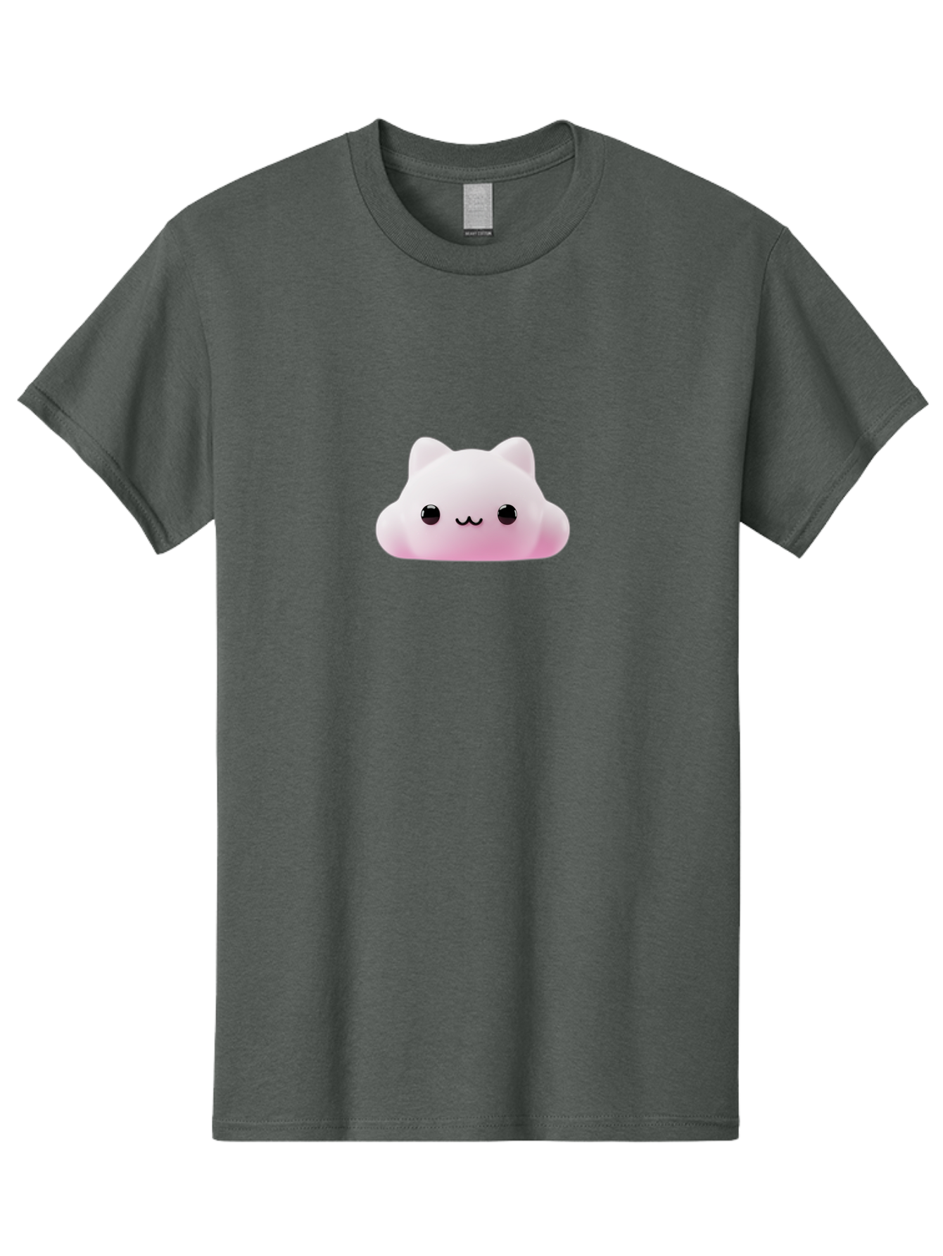 Pusheen Men'S Graphic Tee, 100% Cotton, Comfortable Casual Summer Wear, Machine Washable, Pink Cat, Squishmallow, Plush Toy, Soft Toy, Cute Cat, Adorable Face, Kawaii, Cuddly Toy, Pastel Pink, Sweet Expression, Cartoon Cat Bae696