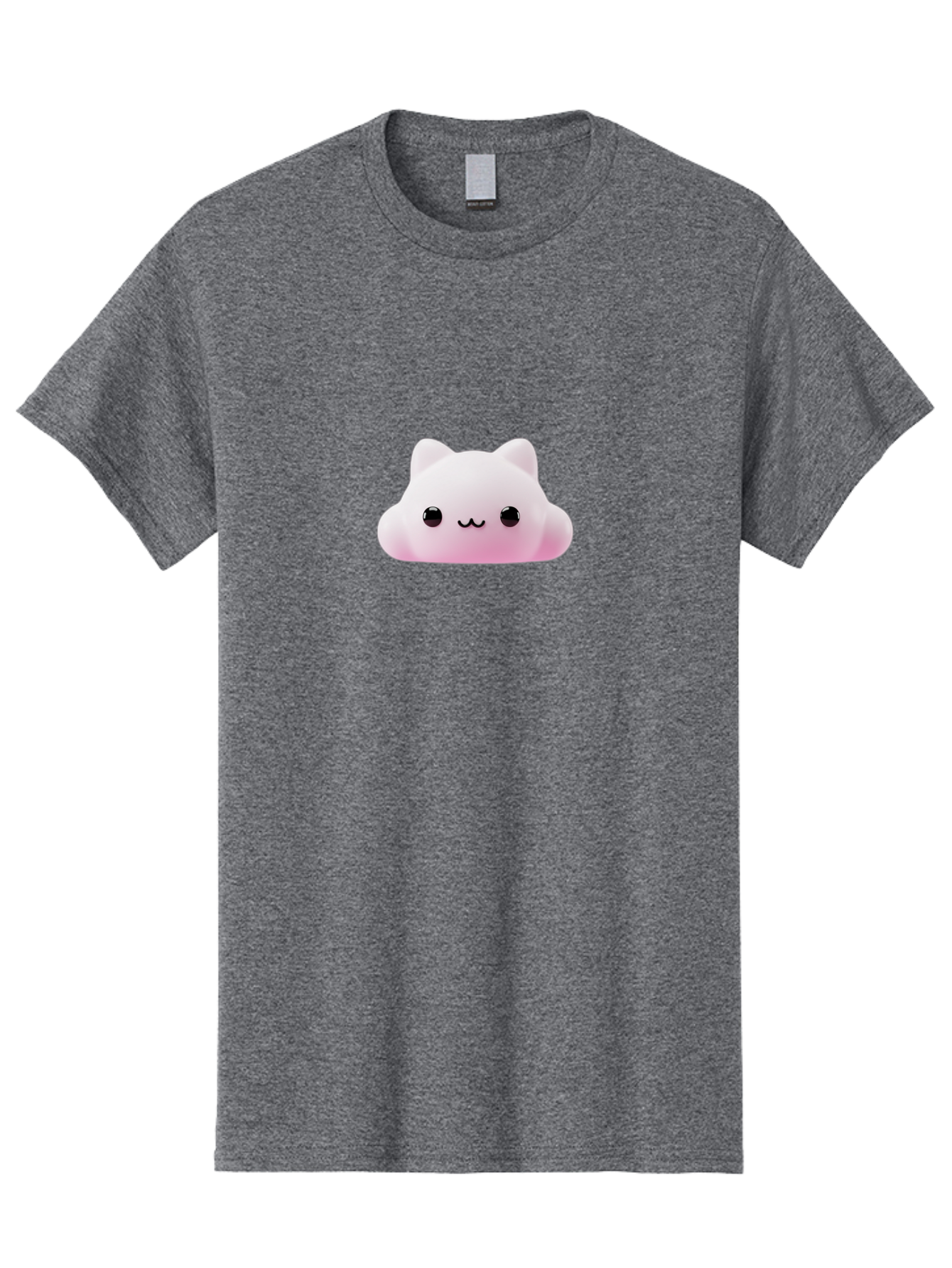 Pusheen Men'S Graphic Tee, 100% Cotton, Comfortable Casual Summer Wear, Machine Washable, Pink Cat, Squishmallow, Plush Toy, Soft Toy, Cute Cat, Adorable Face, Kawaii, Cuddly Toy, Pastel Pink, Sweet Expression, Cartoon Cat Bae696