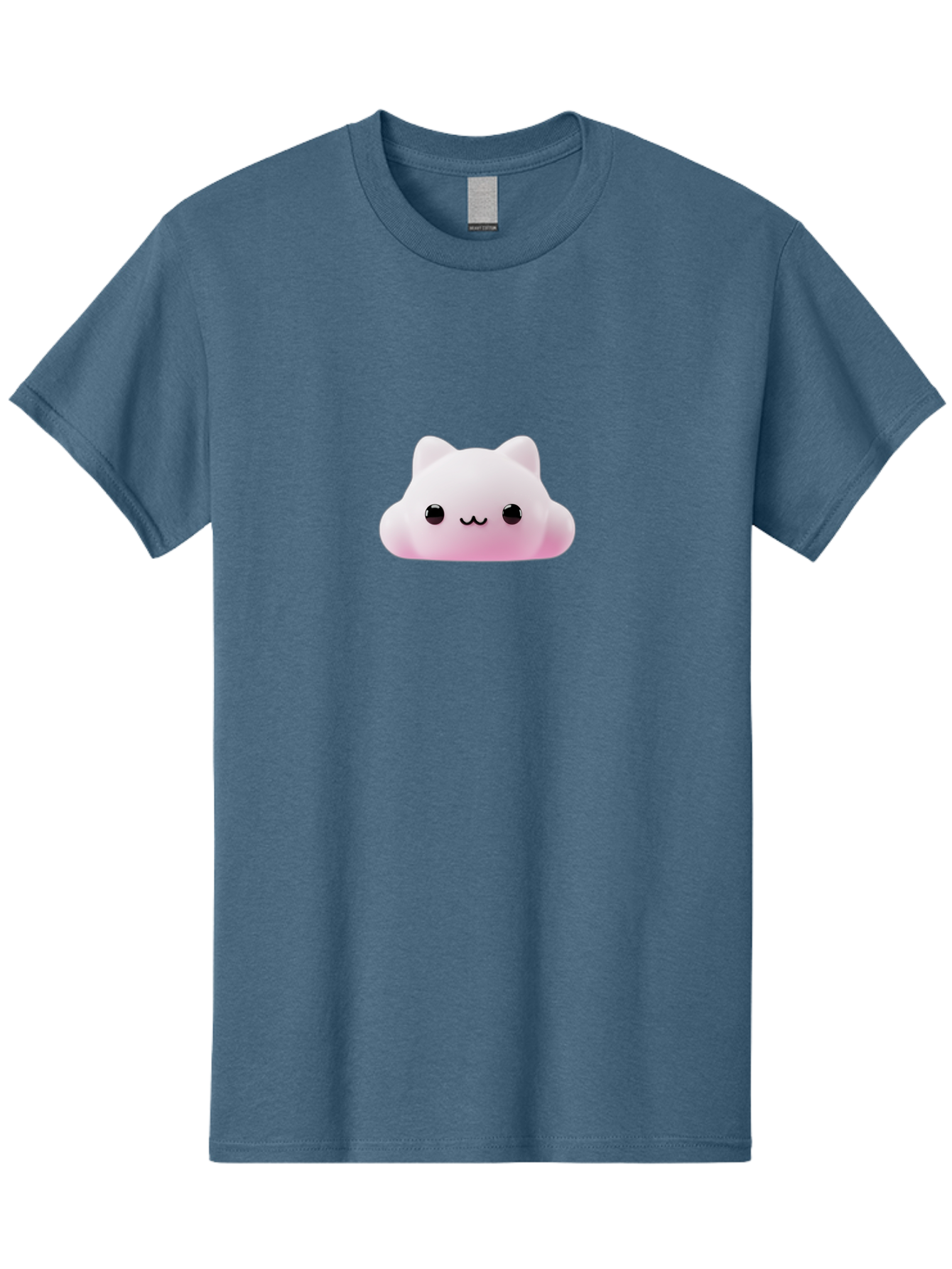 Pusheen Men'S Graphic Tee, 100% Cotton, Comfortable Casual Summer Wear, Machine Washable, Pink Cat, Squishmallow, Plush Toy, Soft Toy, Cute Cat, Adorable Face, Kawaii, Cuddly Toy, Pastel Pink, Sweet Expression, Cartoon Cat Bae696