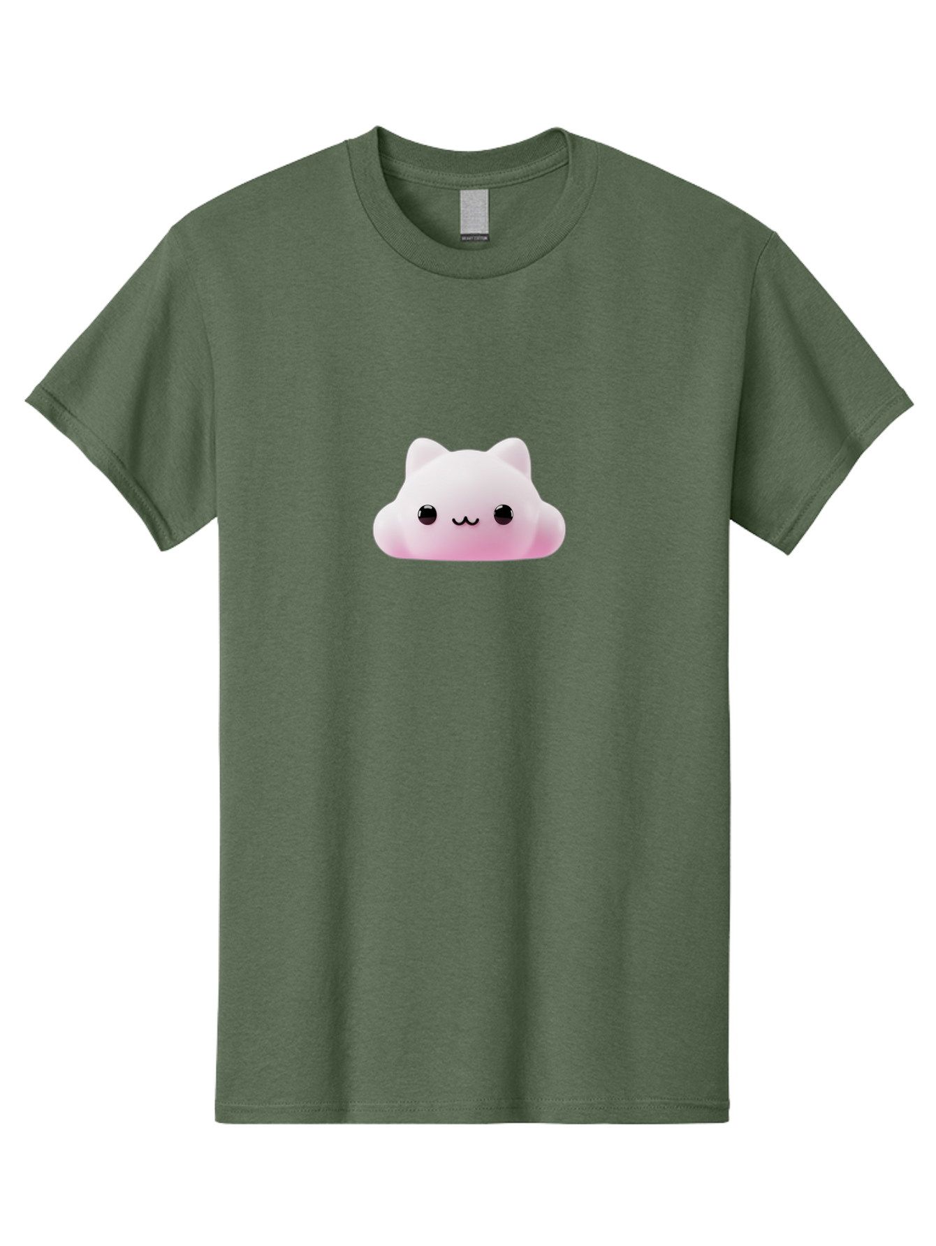 Pusheen Men'S Graphic Tee, 100% Cotton, Comfortable Casual Summer Wear, Machine Washable, Pink Cat, Squishmallow, Plush Toy, Soft Toy, Cute Cat, Adorable Face, Kawaii, Cuddly Toy, Pastel Pink, Sweet Expression, Cartoon Cat Bae696