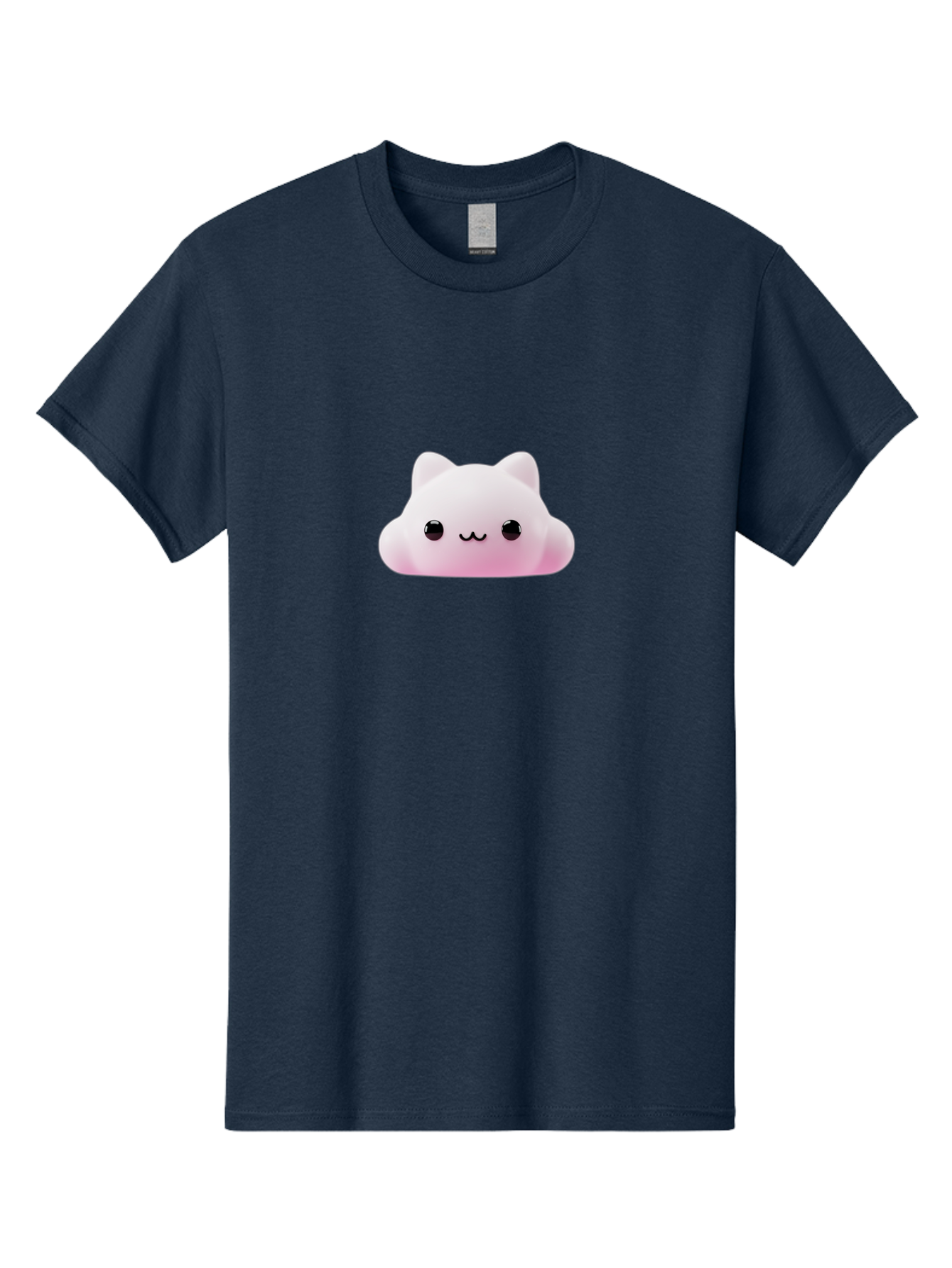 Pusheen Men'S Graphic Tee, 100% Cotton, Comfortable Casual Summer Wear, Machine Washable, Pink Cat, Squishmallow, Plush Toy, Soft Toy, Cute Cat, Adorable Face, Kawaii, Cuddly Toy, Pastel Pink, Sweet Expression, Cartoon Cat Bae696