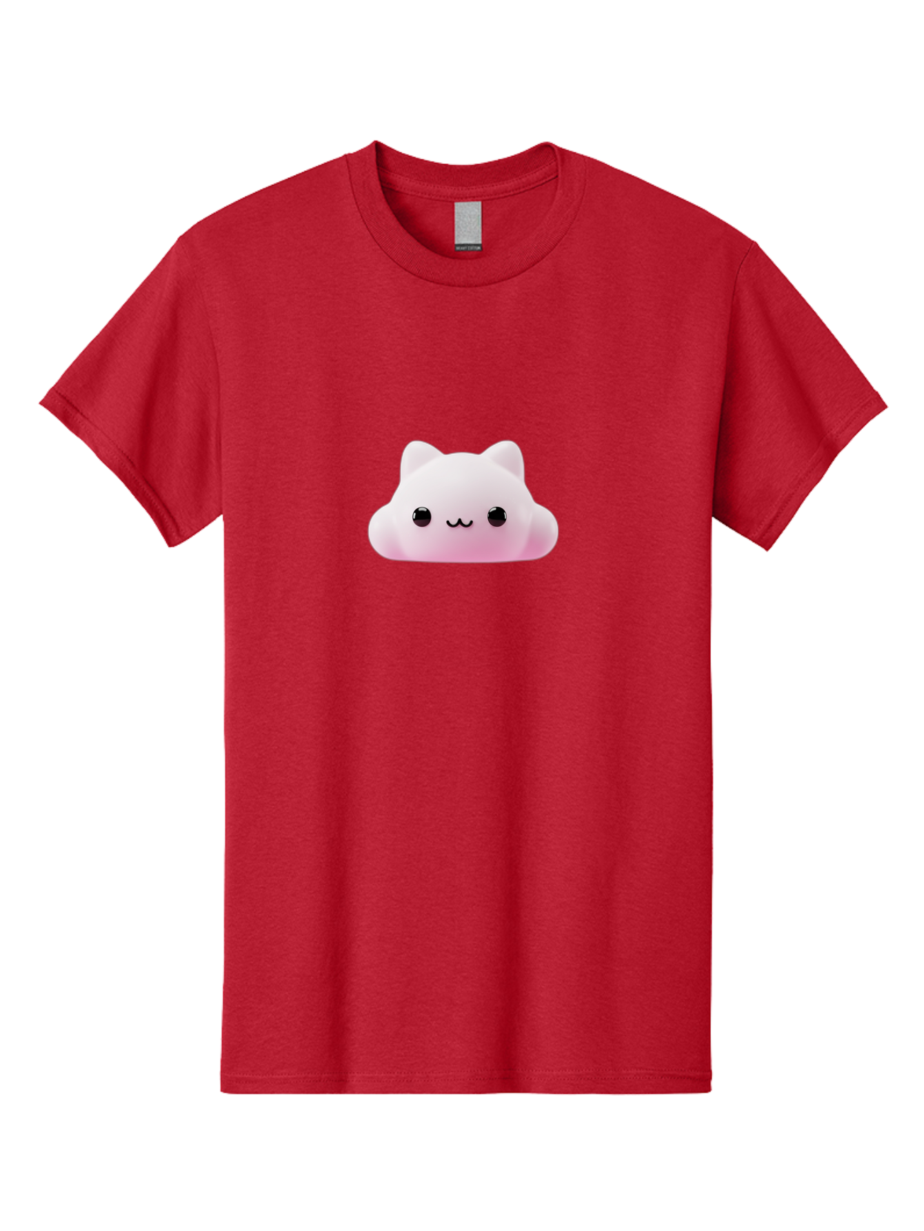 Pusheen Men'S Graphic Tee, 100% Cotton, Comfortable Casual Summer Wear, Machine Washable, Pink Cat, Squishmallow, Plush Toy, Soft Toy, Cute Cat, Adorable Face, Kawaii, Cuddly Toy, Pastel Pink, Sweet Expression, Cartoon Cat Bae696