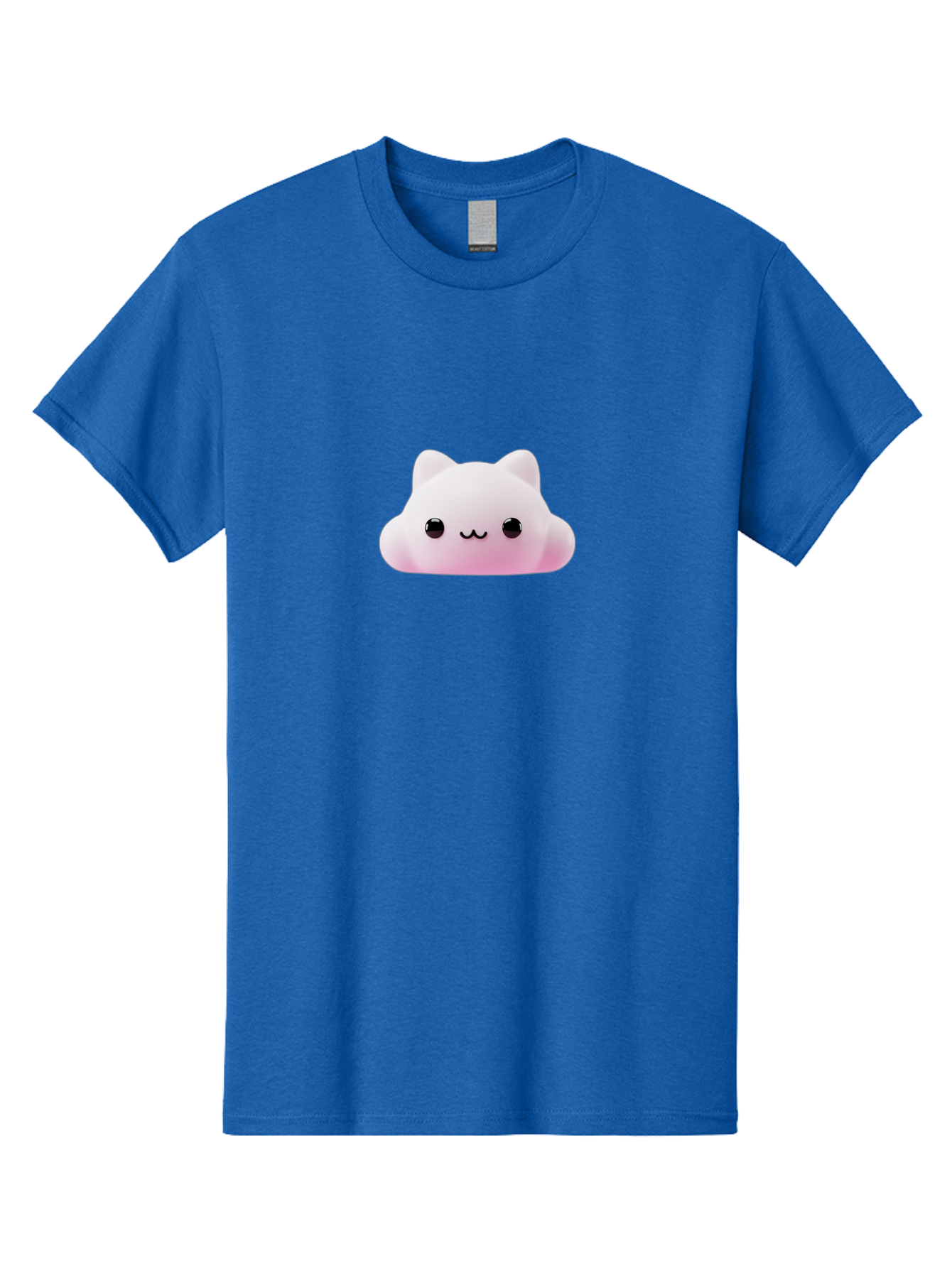 Pusheen Men'S Graphic Tee, 100% Cotton, Comfortable Casual Summer Wear, Machine Washable, Pink Cat, Squishmallow, Plush Toy, Soft Toy, Cute Cat, Adorable Face, Kawaii, Cuddly Toy, Pastel Pink, Sweet Expression, Cartoon Cat Bae696
