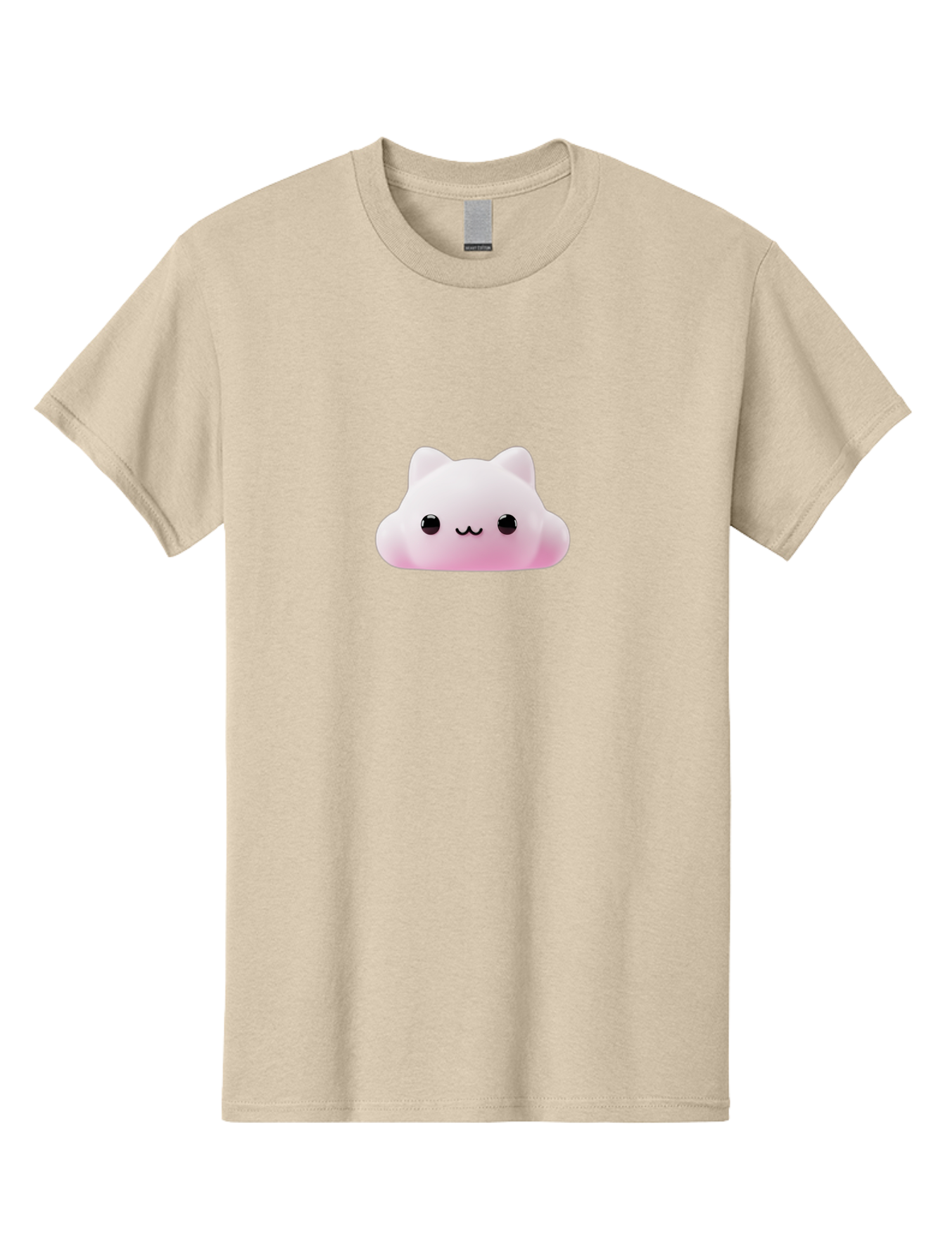 Pusheen Men'S Graphic Tee, 100% Cotton, Comfortable Casual Summer Wear, Machine Washable, Pink Cat, Squishmallow, Plush Toy, Soft Toy, Cute Cat, Adorable Face, Kawaii, Cuddly Toy, Pastel Pink, Sweet Expression, Cartoon Cat Bae696