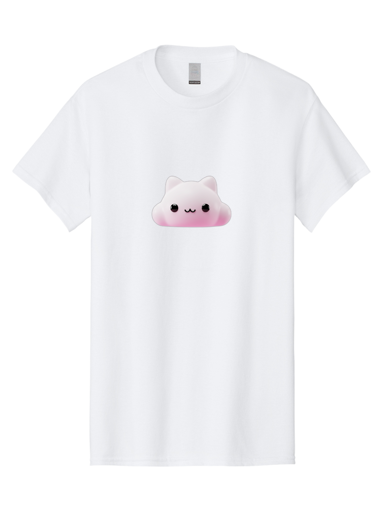 Pusheen Men'S Graphic Tee, 100% Cotton, Comfortable Casual Summer Wear, Machine Washable, Pink Cat, Squishmallow, Plush Toy, Soft Toy, Cute Cat, Adorable Face, Kawaii, Cuddly Toy, Pastel Pink, Sweet Expression, Cartoon Cat Bae696