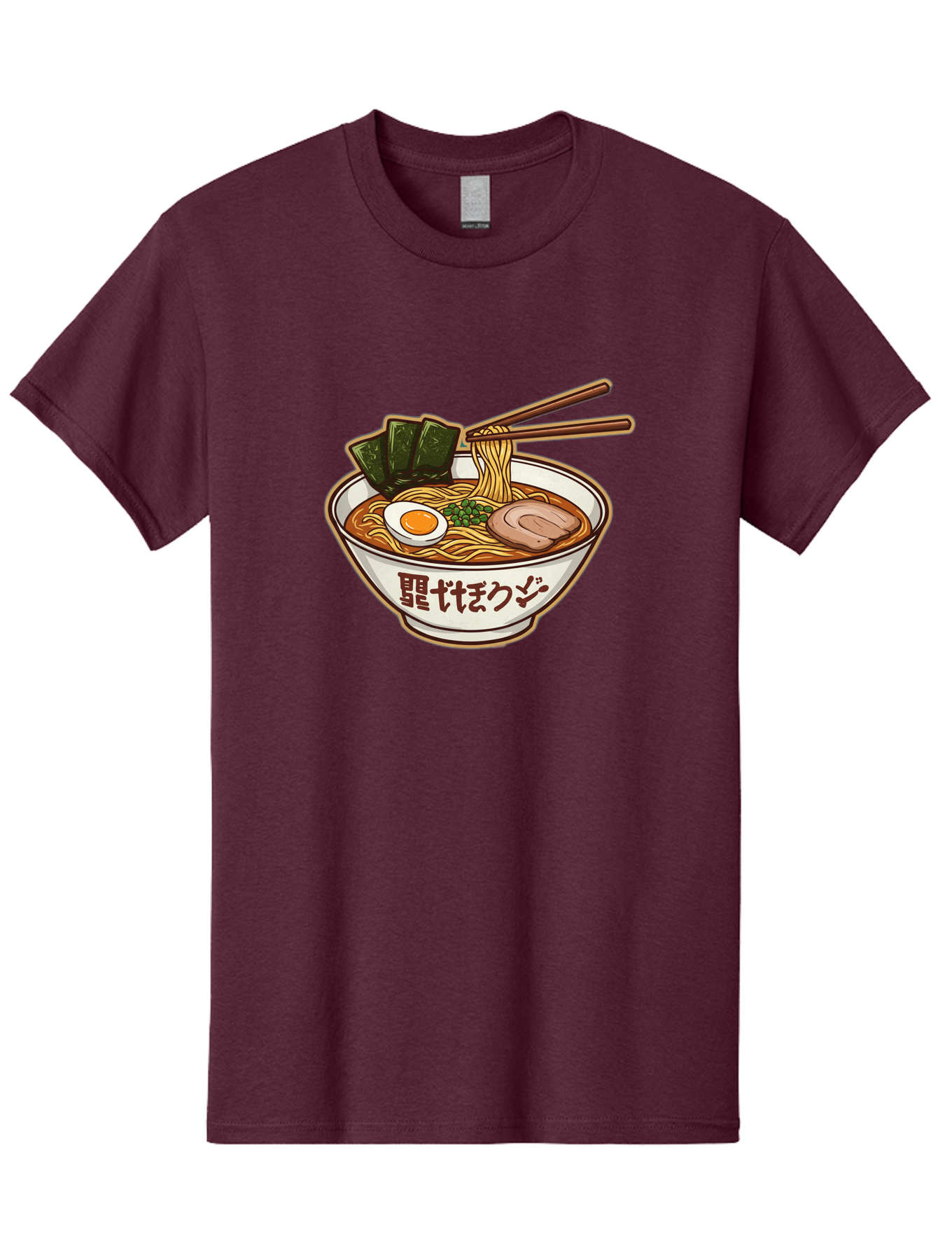 Ramen-5 Men'S Graphic Tee, 100% Cotton, Comfortable Casual Summer Wear, Machine Washable, Japanese Ramen, Savory Noodle Soup, Pork Slice, Soft-Boiled Egg, Green Onions, Seaweed, Chopsticks, Asian Cuisine, Comfort Food, Delicious Meal Bae702