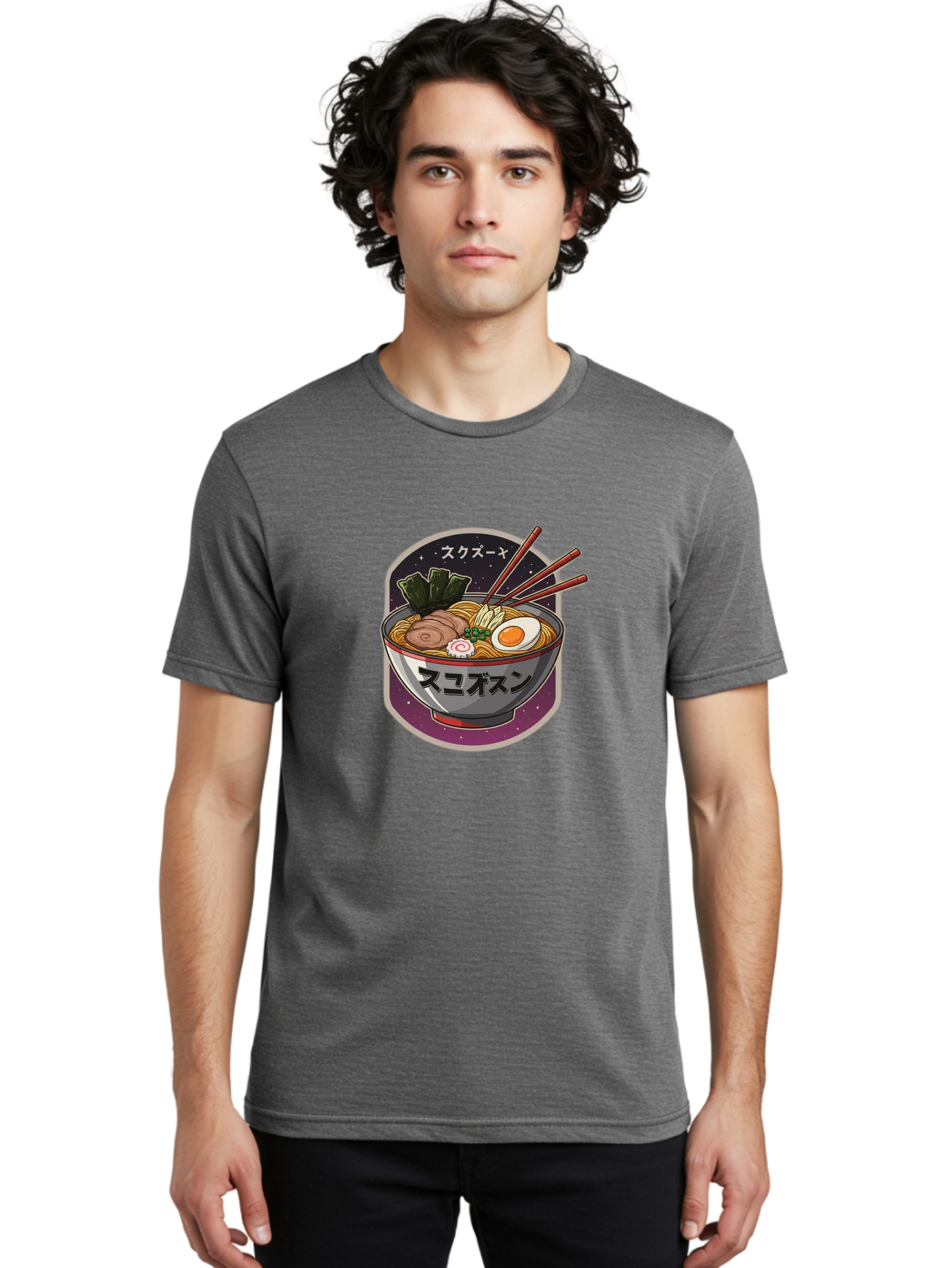 Ramen-6 Men'S Graphic Tee, 100% Cotton, Comfortable Casual Summer Wear, Machine Washable, Steaming Bowl Of Ramen, Noodles, Sliced Pork, Boiled Egg, Green Onions, Seaweed, Chopsticks, Japanese Cuisine, Asian Food, Comfort Meal, Savory Flavors, Bae703