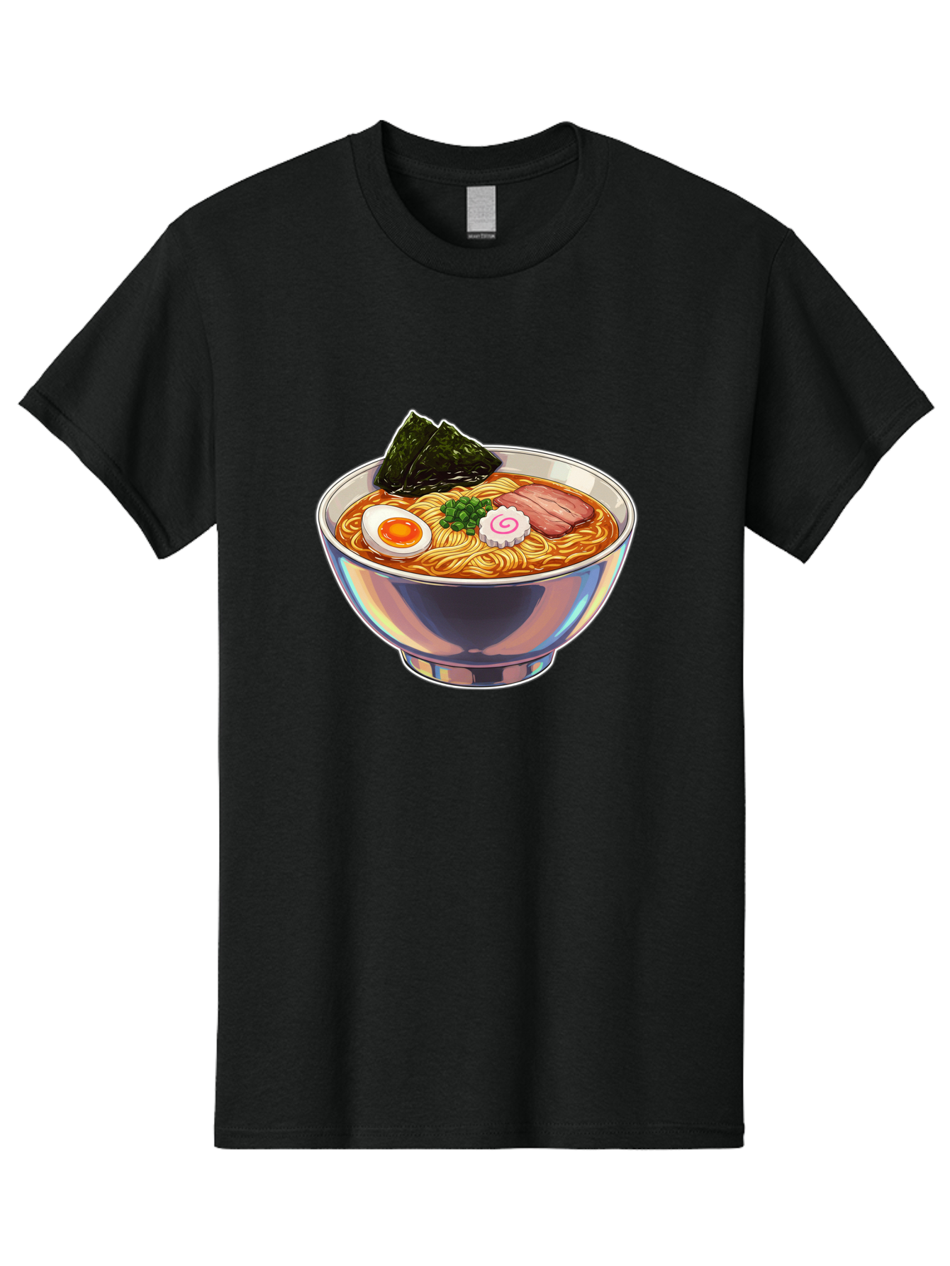 Ramen-8 Men'S Graphic Tee, 100% Cotton, Comfortable Casual Summer Wear, Machine Washable, Bowl Of Ramen, Japanese Cuisine, Egg, Seaweed, Pork, Noodles, Savory Broth, Appetizing Meal, Food Illustration, Delicious Dish Bae705