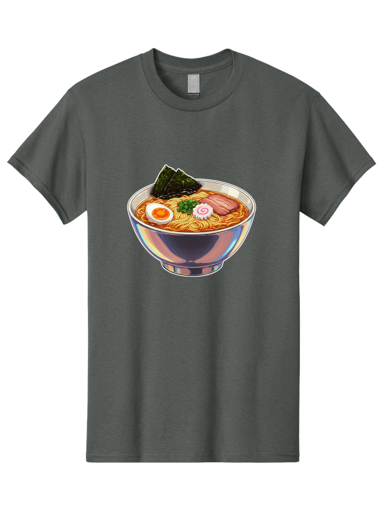 Ramen-8 Men'S Graphic Tee, 100% Cotton, Comfortable Casual Summer Wear, Machine Washable, Bowl Of Ramen, Japanese Cuisine, Egg, Seaweed, Pork, Noodles, Savory Broth, Appetizing Meal, Food Illustration, Delicious Dish Bae705