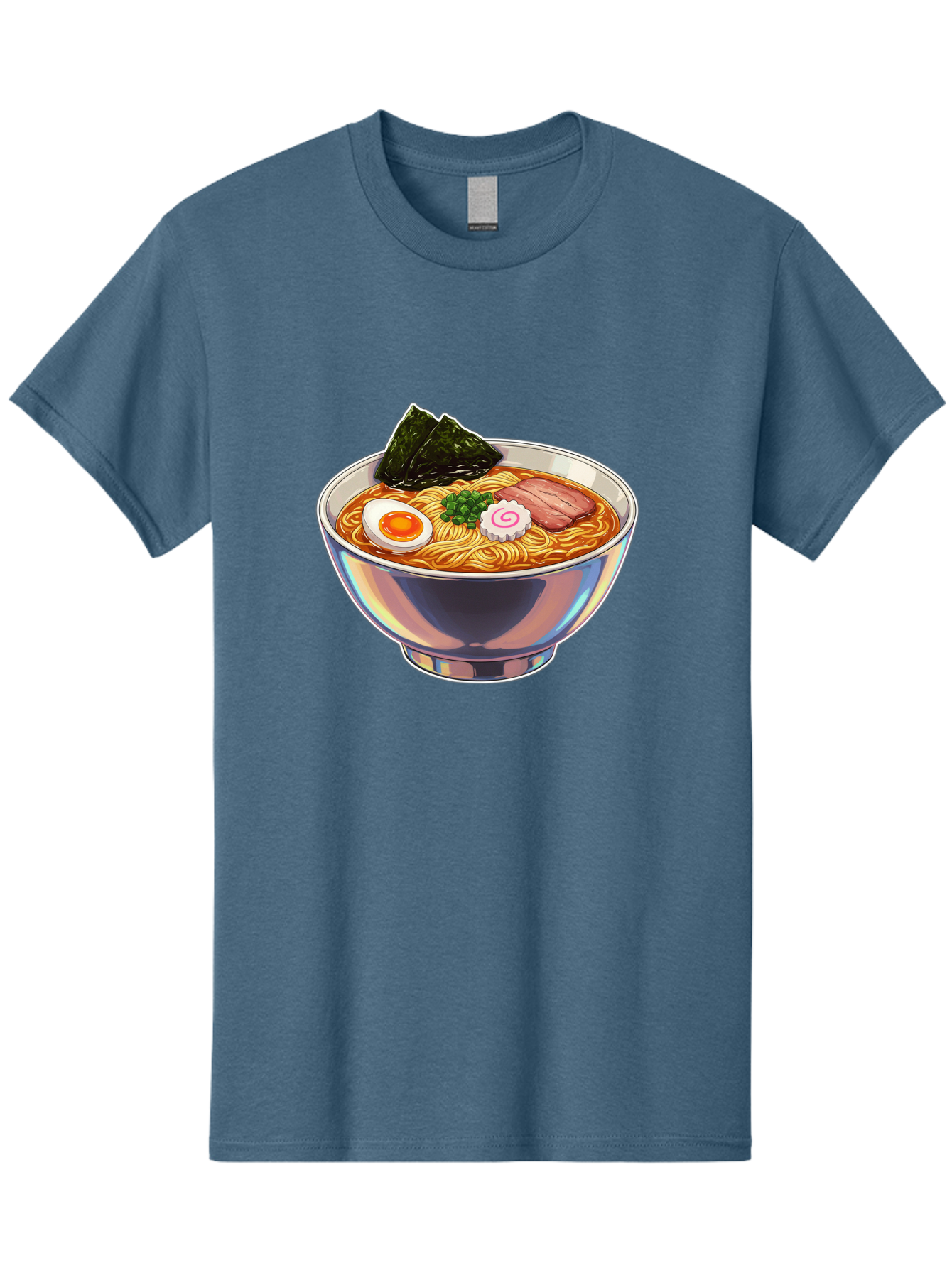 Ramen-8 Men'S Graphic Tee, 100% Cotton, Comfortable Casual Summer Wear, Machine Washable, Bowl Of Ramen, Japanese Cuisine, Egg, Seaweed, Pork, Noodles, Savory Broth, Appetizing Meal, Food Illustration, Delicious Dish Bae705