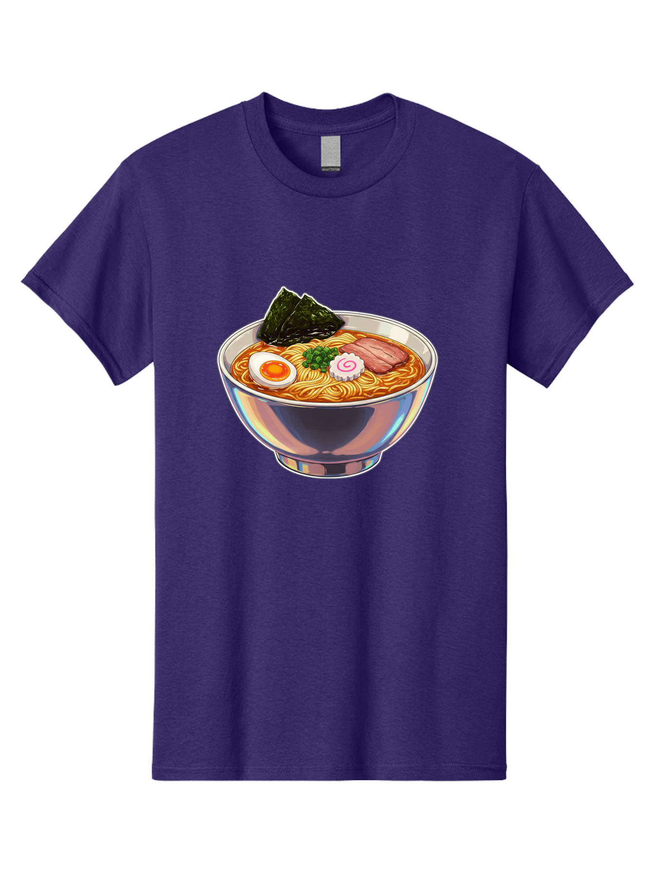 Ramen-8 Men'S Graphic Tee, 100% Cotton, Comfortable Casual Summer Wear, Machine Washable, Bowl Of Ramen, Japanese Cuisine, Egg, Seaweed, Pork, Noodles, Savory Broth, Appetizing Meal, Food Illustration, Delicious Dish Bae705
