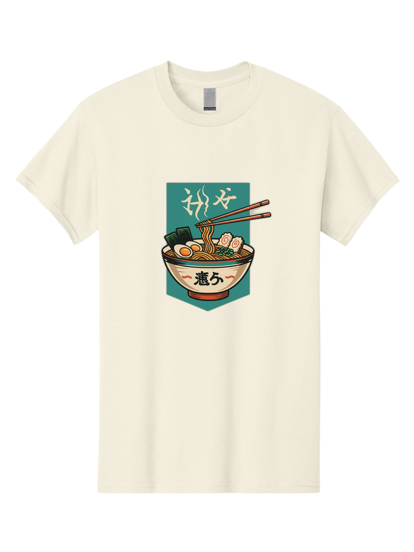 Ramen-Bowl-5 Men'S Graphic Tee, 100% Cotton, Comfortable Casual Summer Wear, Machine Washable, Steaming Bowl Of Ramen, Japanese Cuisine, Noodle Soup, Chopsticks, Egg, Seaweed, Pork Slices, Savory Dish, Comfort Food, Asian Flavors Bae710