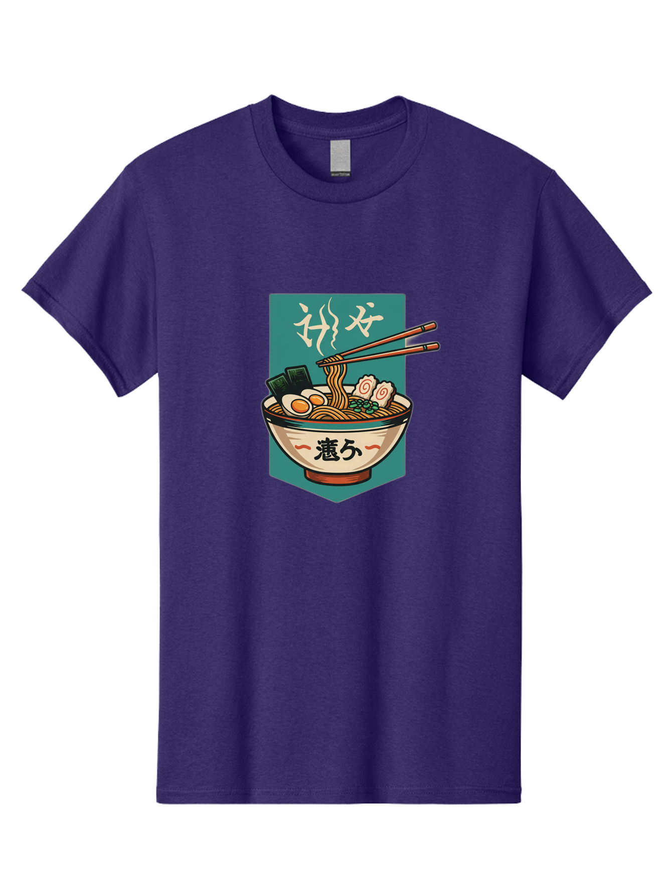Ramen-Bowl-5 Men'S Graphic Tee, 100% Cotton, Comfortable Casual Summer Wear, Machine Washable, Steaming Bowl Of Ramen, Japanese Cuisine, Noodle Soup, Chopsticks, Egg, Seaweed, Pork Slices, Savory Dish, Comfort Food, Asian Flavors Bae710