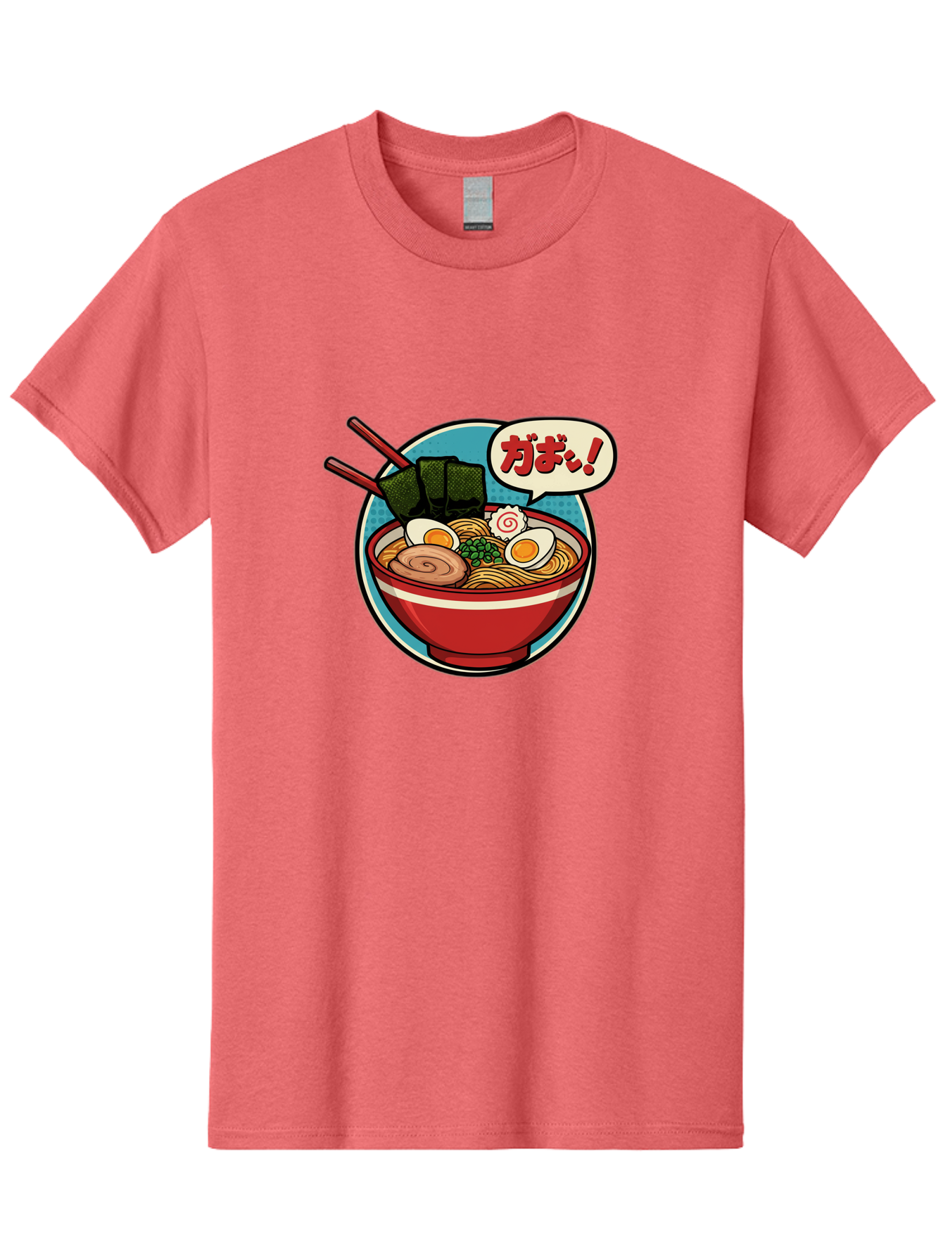 Ramen-Bowl-6 Men'S Graphic Tee, 100% Cotton, Comfortable Casual Summer Wear, Machine Washable, Ramen, Bowl Of Noodles, Japanese Cuisine, Egg, Seaweed, Food Illustration, Cartoon-Style, Chopsticks, Spiral Pattern, Boiled Egg, Savory Dish Bae711