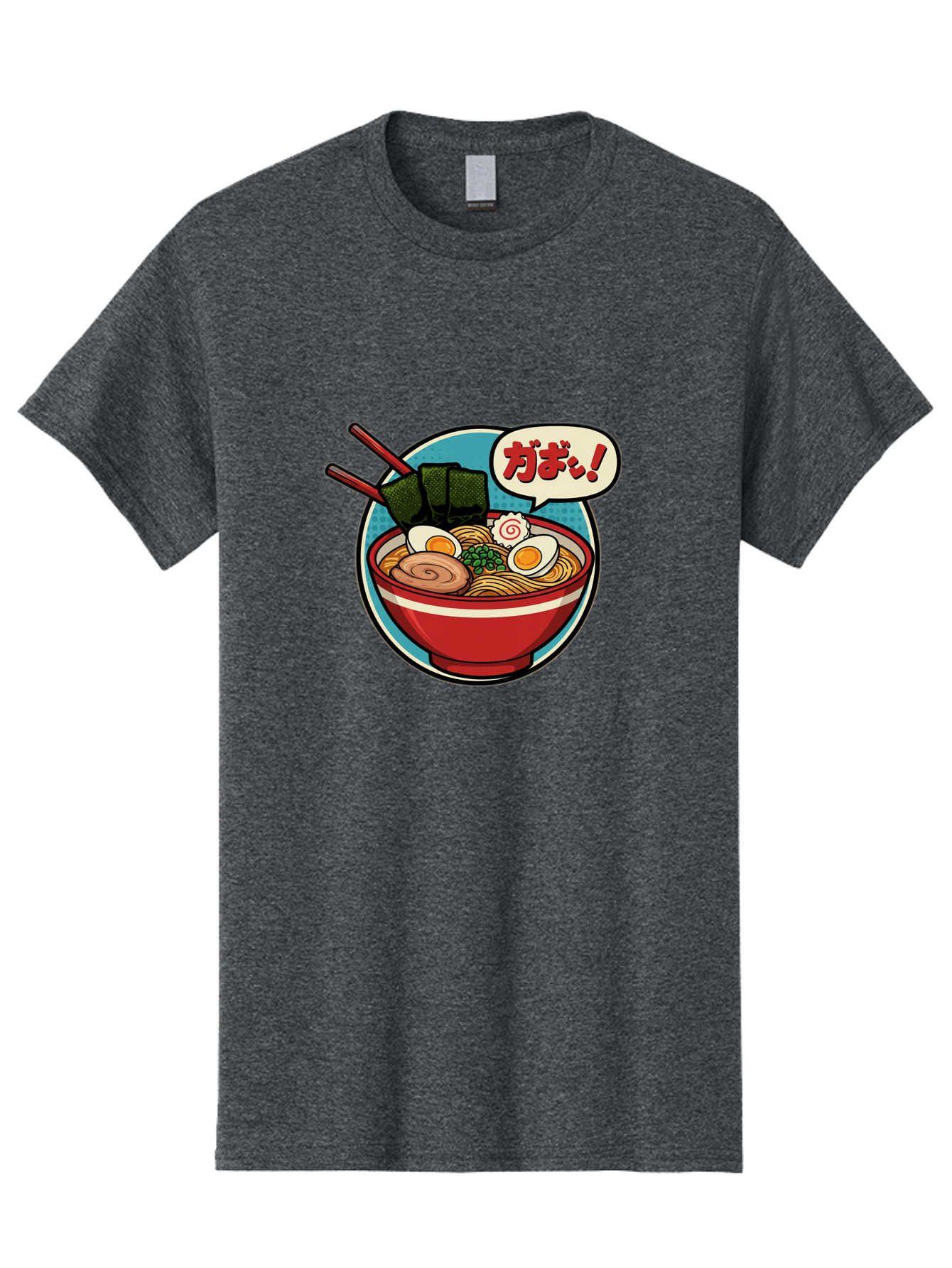 Ramen-Bowl-6 Men'S Graphic Tee, 100% Cotton, Comfortable Casual Summer Wear, Machine Washable, Ramen, Bowl Of Noodles, Japanese Cuisine, Egg, Seaweed, Food Illustration, Cartoon-Style, Chopsticks, Spiral Pattern, Boiled Egg, Savory Dish Bae711