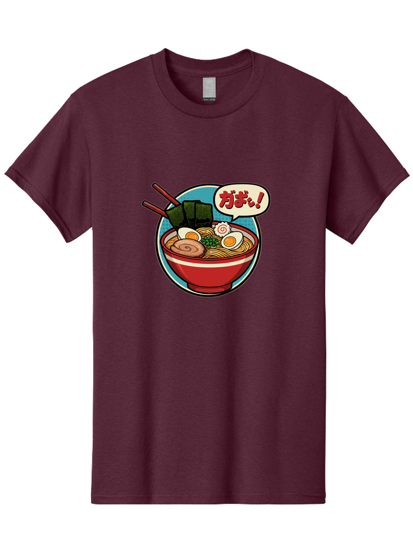 Ramen-Bowl-6 Men'S Graphic Tee, 100% Cotton, Comfortable Casual Summer Wear, Machine Washable, Ramen, Bowl Of Noodles, Japanese Cuisine, Egg, Seaweed, Food Illustration, Cartoon-Style, Chopsticks, Spiral Pattern, Boiled Egg, Savory Dish Bae711