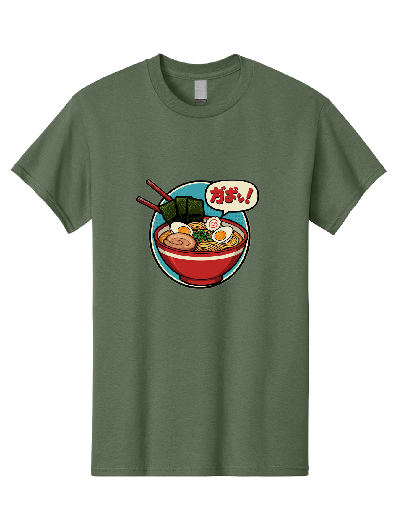 Ramen-Bowl-6 Men'S Graphic Tee, 100% Cotton, Comfortable Casual Summer Wear, Machine Washable, Ramen, Bowl Of Noodles, Japanese Cuisine, Egg, Seaweed, Food Illustration, Cartoon-Style, Chopsticks, Spiral Pattern, Boiled Egg, Savory Dish Bae711