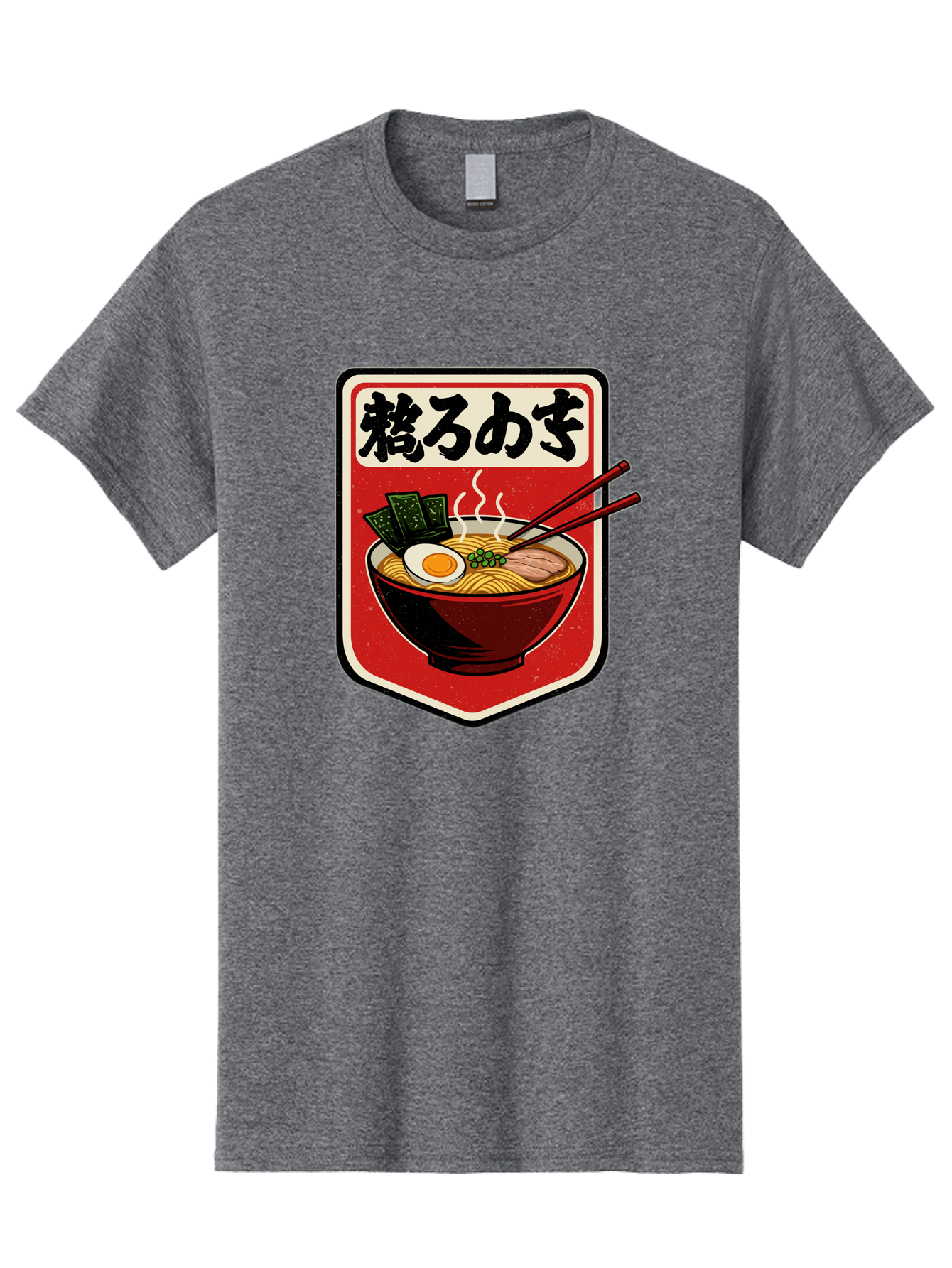 Ramen-Bowl-Aesthetic Men'S Graphic Tee, 100% Cotton, Comfortable Casual Summer Wear, Machine Washable, Steaming Hot Ramen, Japanese Cuisine, Noodle Soup, Egg And Seaweed Toppings, Chopsticks, Kakarou Mushi, Savory Broth, Asian Food, Bae712