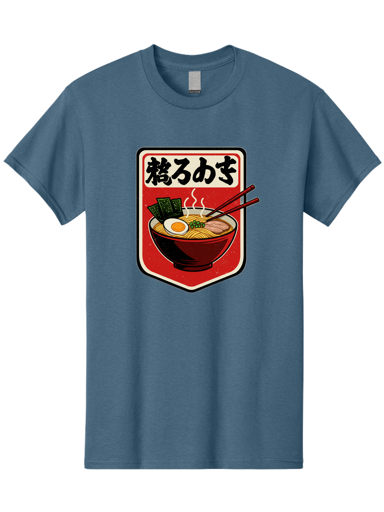 Ramen-Bowl-Aesthetic Men'S Graphic Tee, 100% Cotton, Comfortable Casual Summer Wear, Machine Washable, Steaming Hot Ramen, Japanese Cuisine, Noodle Soup, Egg And Seaweed Toppings, Chopsticks, Kakarou Mushi, Savory Broth, Asian Food, Bae712