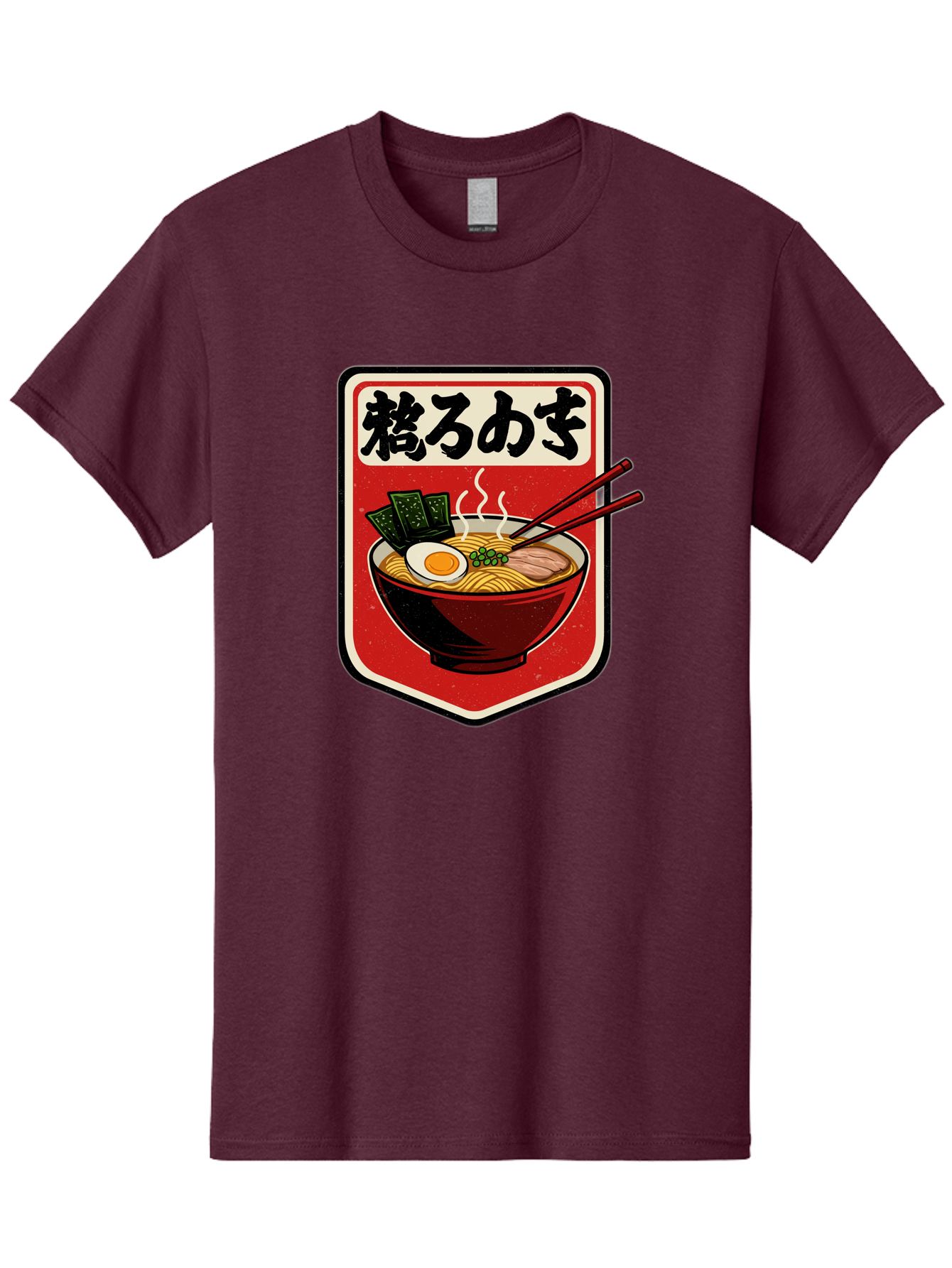 Ramen-Bowl-Aesthetic Men'S Graphic Tee, 100% Cotton, Comfortable Casual Summer Wear, Machine Washable, Steaming Hot Ramen, Japanese Cuisine, Noodle Soup, Egg And Seaweed Toppings, Chopsticks, Kakarou Mushi, Savory Broth, Asian Food, Bae712