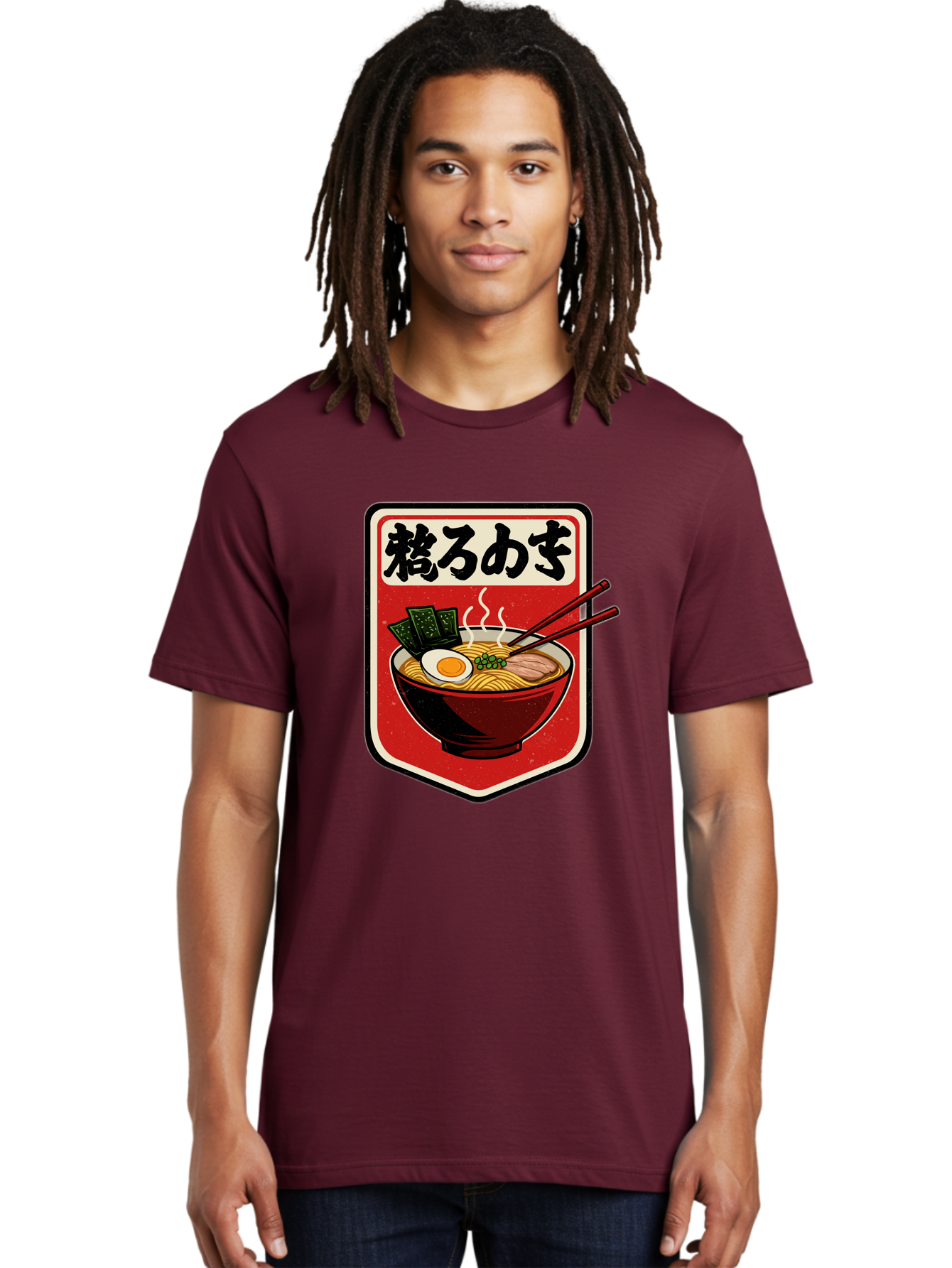 Ramen-Bowl-Aesthetic Men'S Graphic Tee, 100% Cotton, Comfortable Casual Summer Wear, Machine Washable, Steaming Hot Ramen, Japanese Cuisine, Noodle Soup, Egg And Seaweed Toppings, Chopsticks, Kakarou Mushi, Savory Broth, Asian Food, Bae712