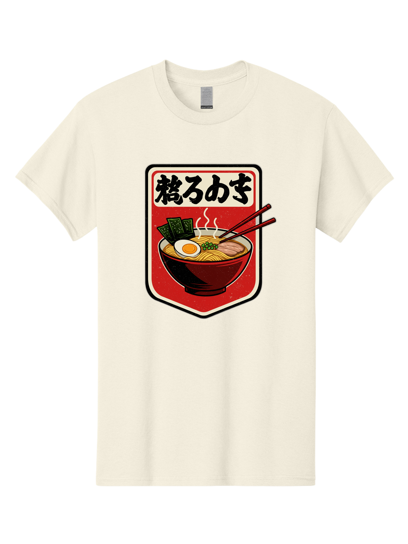 Ramen-Bowl-Aesthetic Men'S Graphic Tee, 100% Cotton, Comfortable Casual Summer Wear, Machine Washable, Steaming Hot Ramen, Japanese Cuisine, Noodle Soup, Egg And Seaweed Toppings, Chopsticks, Kakarou Mushi, Savory Broth, Asian Food, Bae712