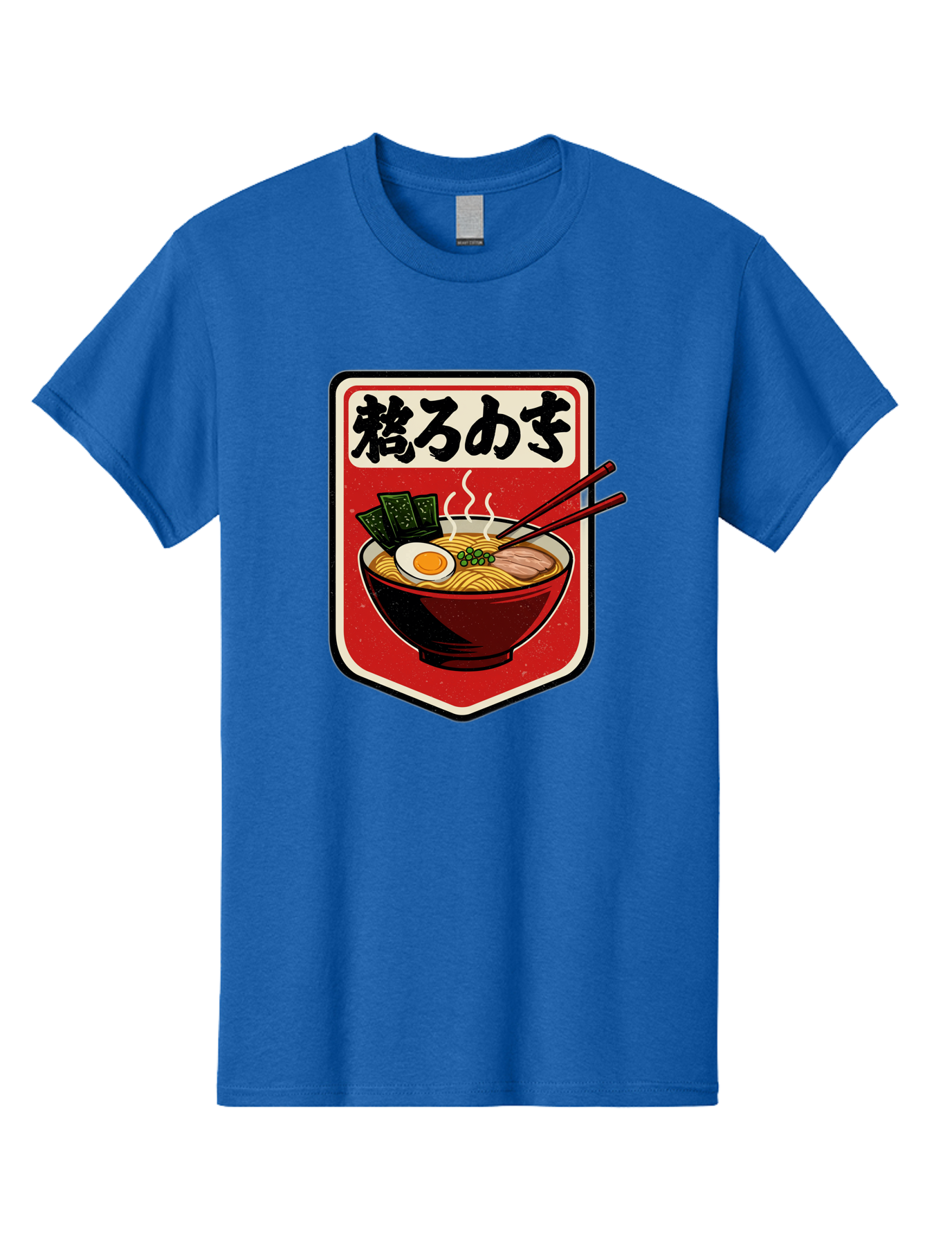 Ramen-Bowl-Aesthetic Men'S Graphic Tee, 100% Cotton, Comfortable Casual Summer Wear, Machine Washable, Steaming Hot Ramen, Japanese Cuisine, Noodle Soup, Egg And Seaweed Toppings, Chopsticks, Kakarou Mushi, Savory Broth, Asian Food, Bae712