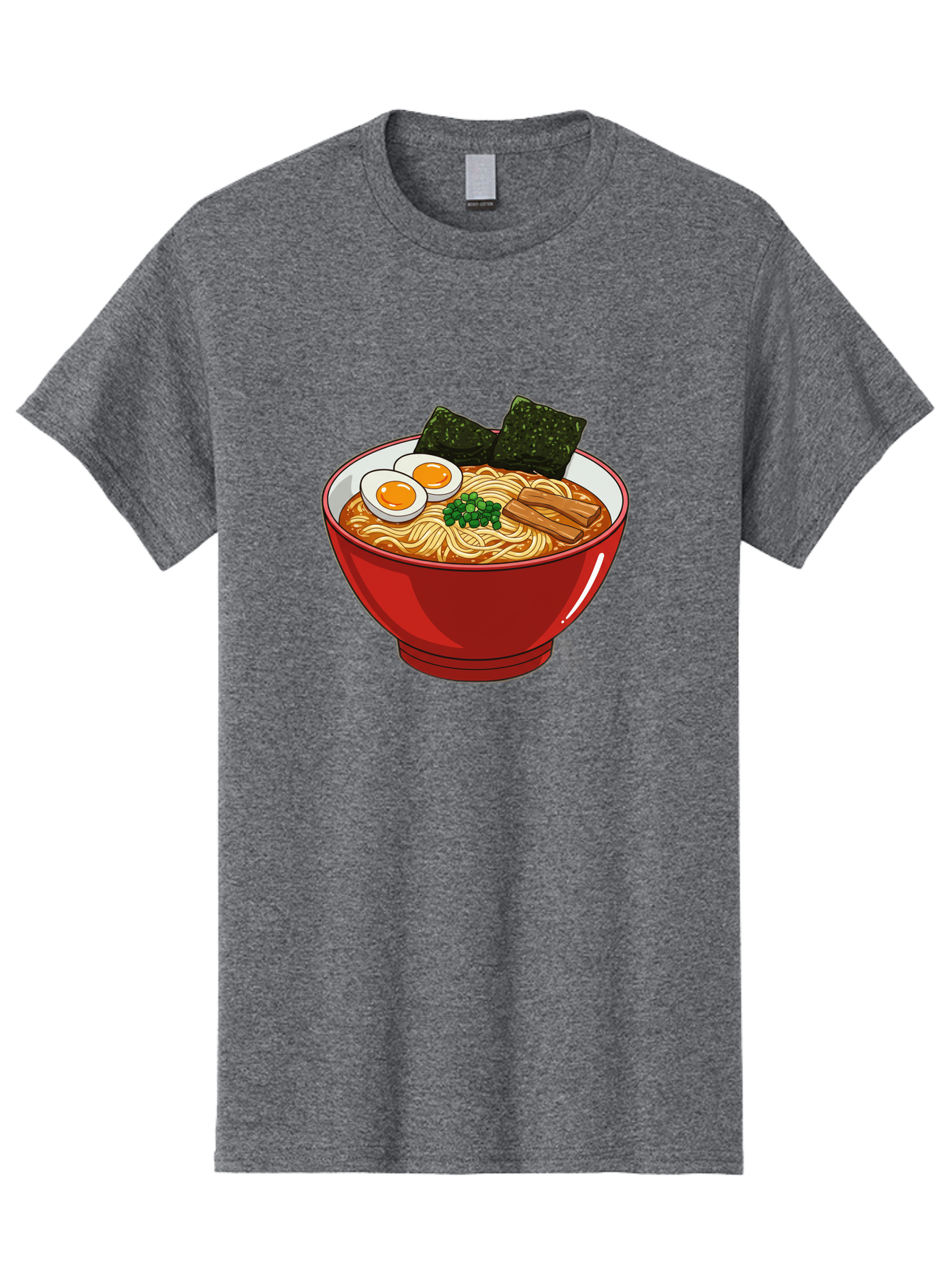 Ramen-Noodles-Bowl Men'S Graphic Tee, 100% Cotton, Comfortable Casual Summer Wear, Machine Washable, Steaming Hot Ramen, Savory Broth, Boiled Egg, Seaweed, Green Onions, Bamboo Shoots, Japanese Cuisine, Comfort Food, Noodle Soup, Asian Flavors Bae720
