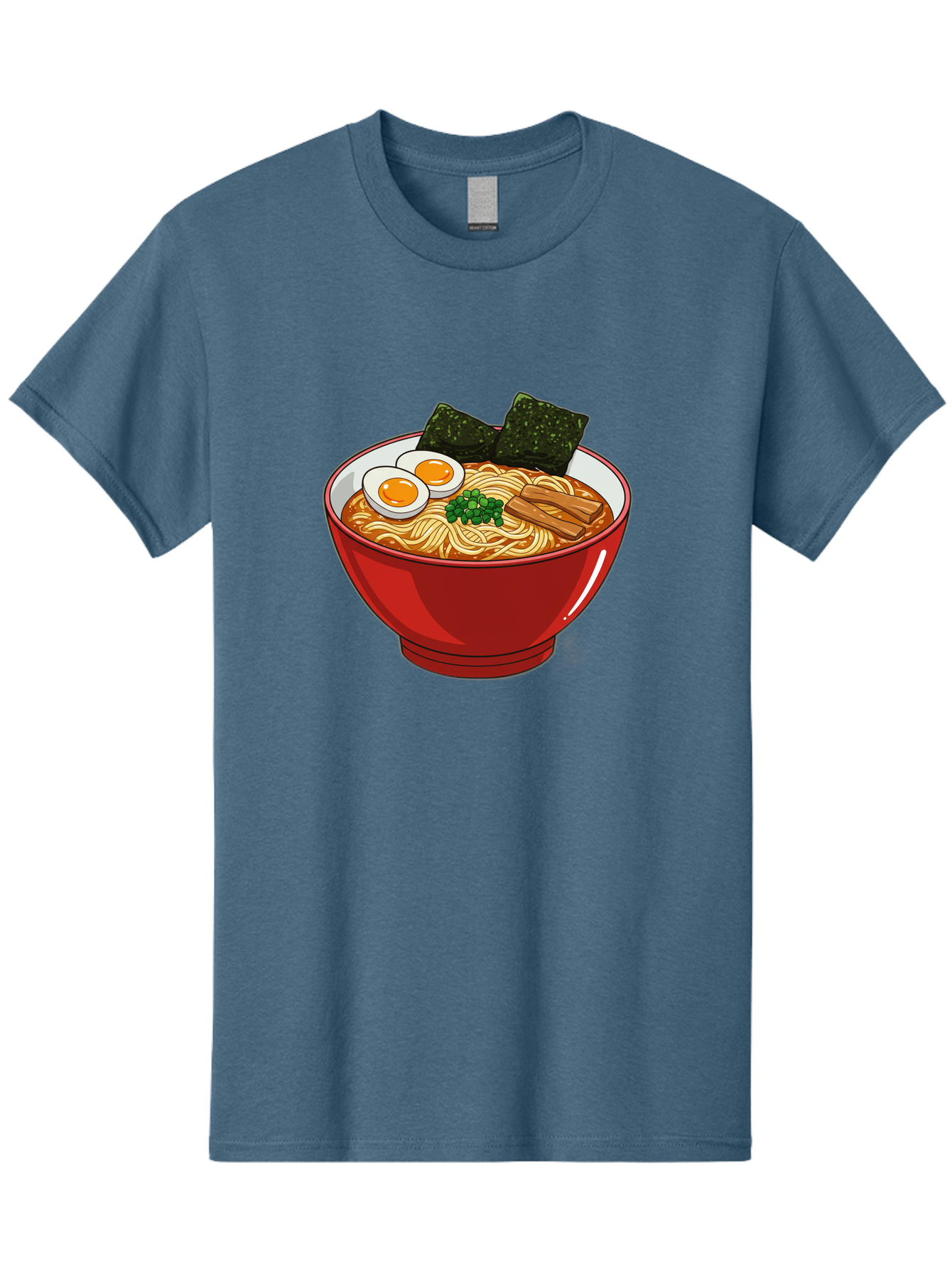 Ramen-Noodles-Bowl Men'S Graphic Tee, 100% Cotton, Comfortable Casual Summer Wear, Machine Washable, Steaming Hot Ramen, Savory Broth, Boiled Egg, Seaweed, Green Onions, Bamboo Shoots, Japanese Cuisine, Comfort Food, Noodle Soup, Asian Flavors Bae720